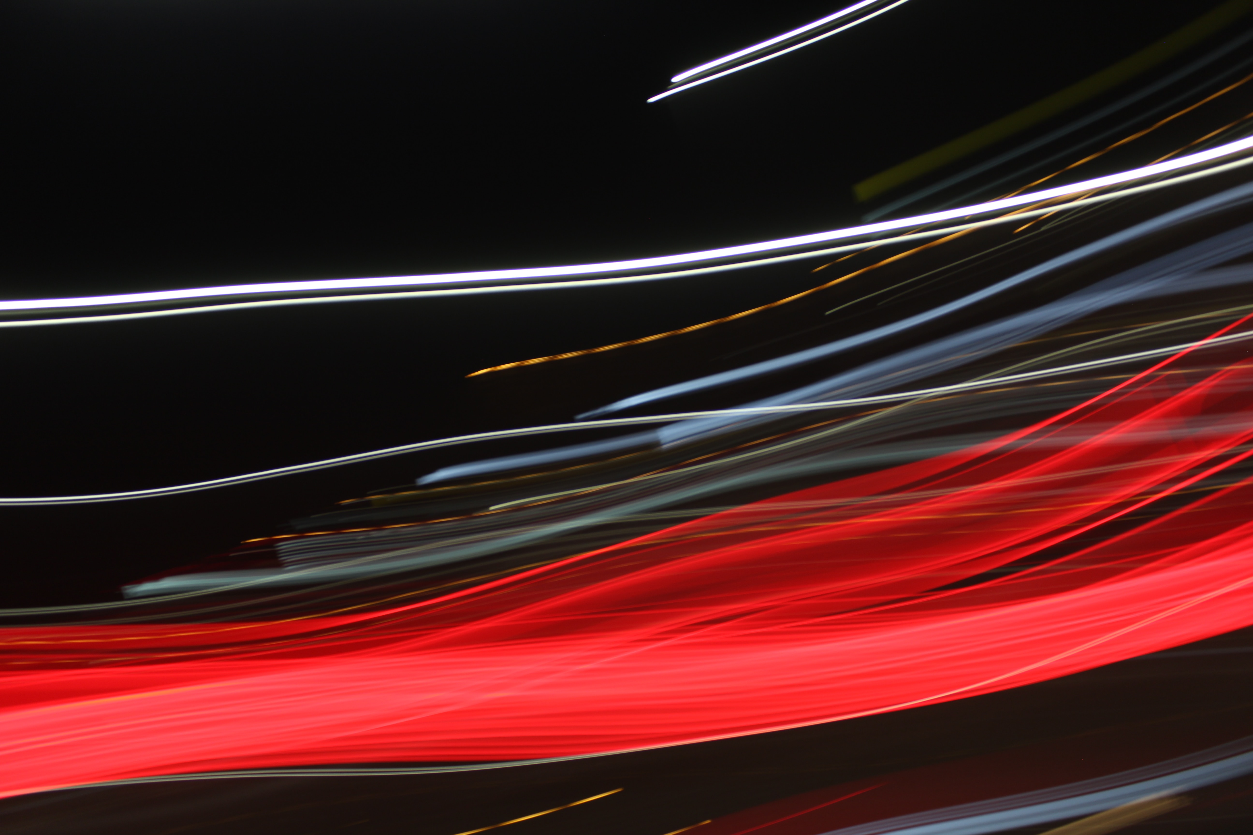 Download mobile wallpaper Long Exposure, Smooth, Light, Shine, Blur, Lines, Abstract for free.