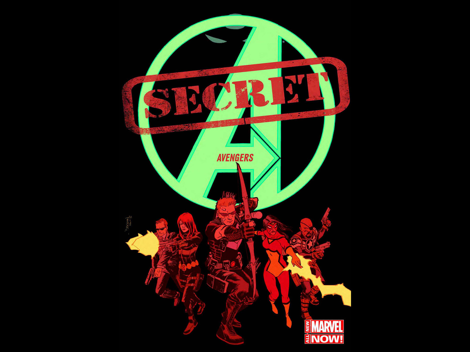 comics, secret avengers, black widow, hawkeye, nick fury, spider woman
