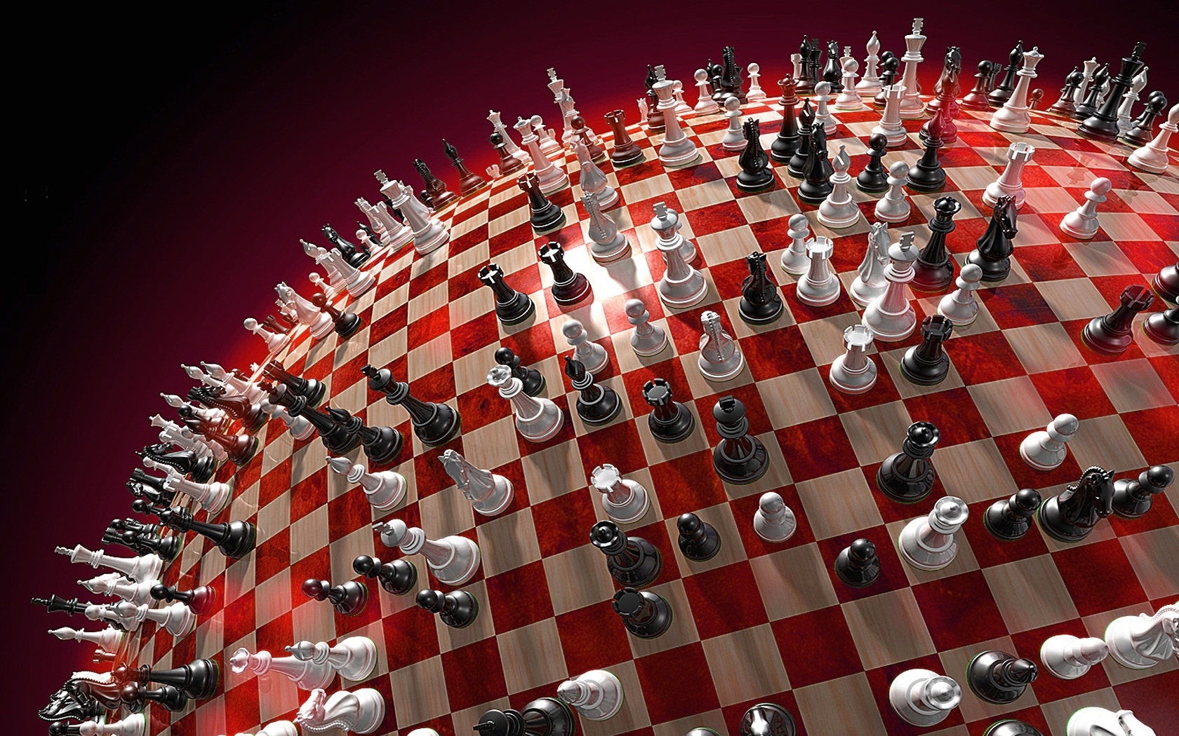 games, chess, red, background Full HD
