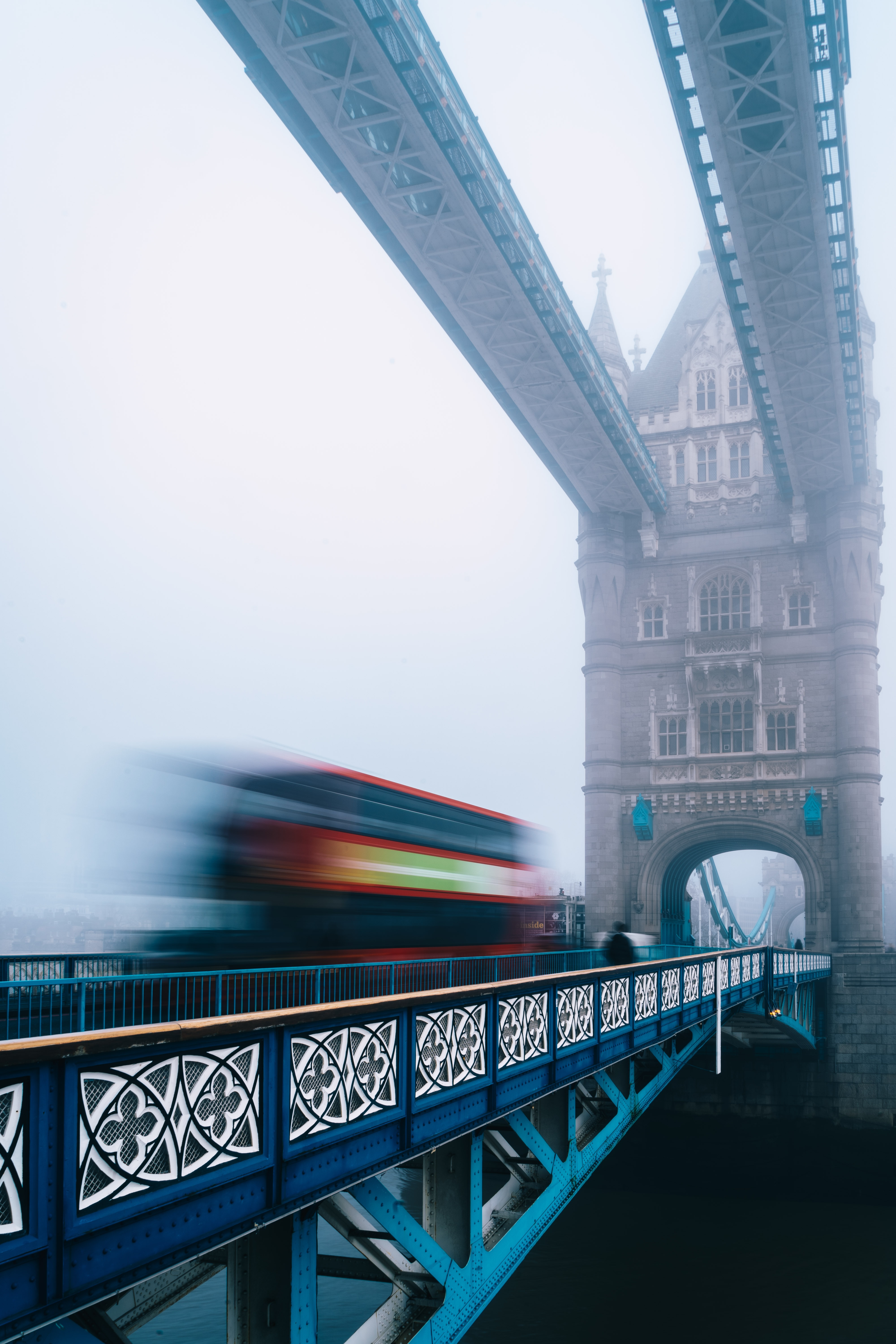 long exposure, cities, architecture, building, fog, bridge HD wallpaper