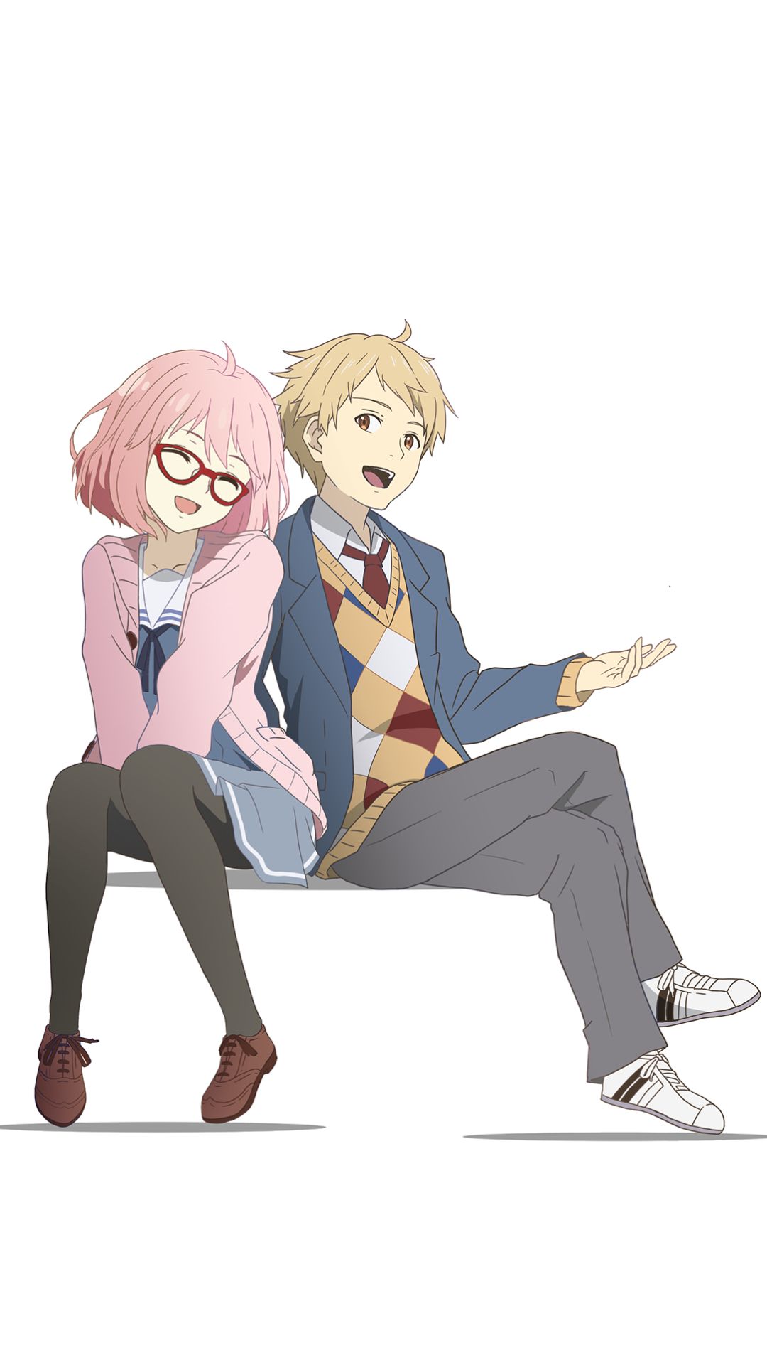 Téléchargez des papiers peints mobile Lunettes, Animé, Mirai Kuriyama, Akihito Kanbara, Beyond The Boundary gratuitement.