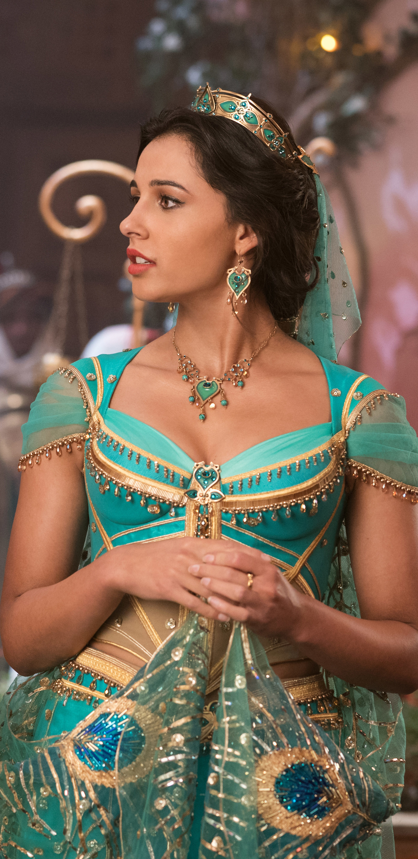 Baixar papel de parede para celular de Filme, Naomi Scott, Princesa Jasmine, Aladim (2019) gratuito.