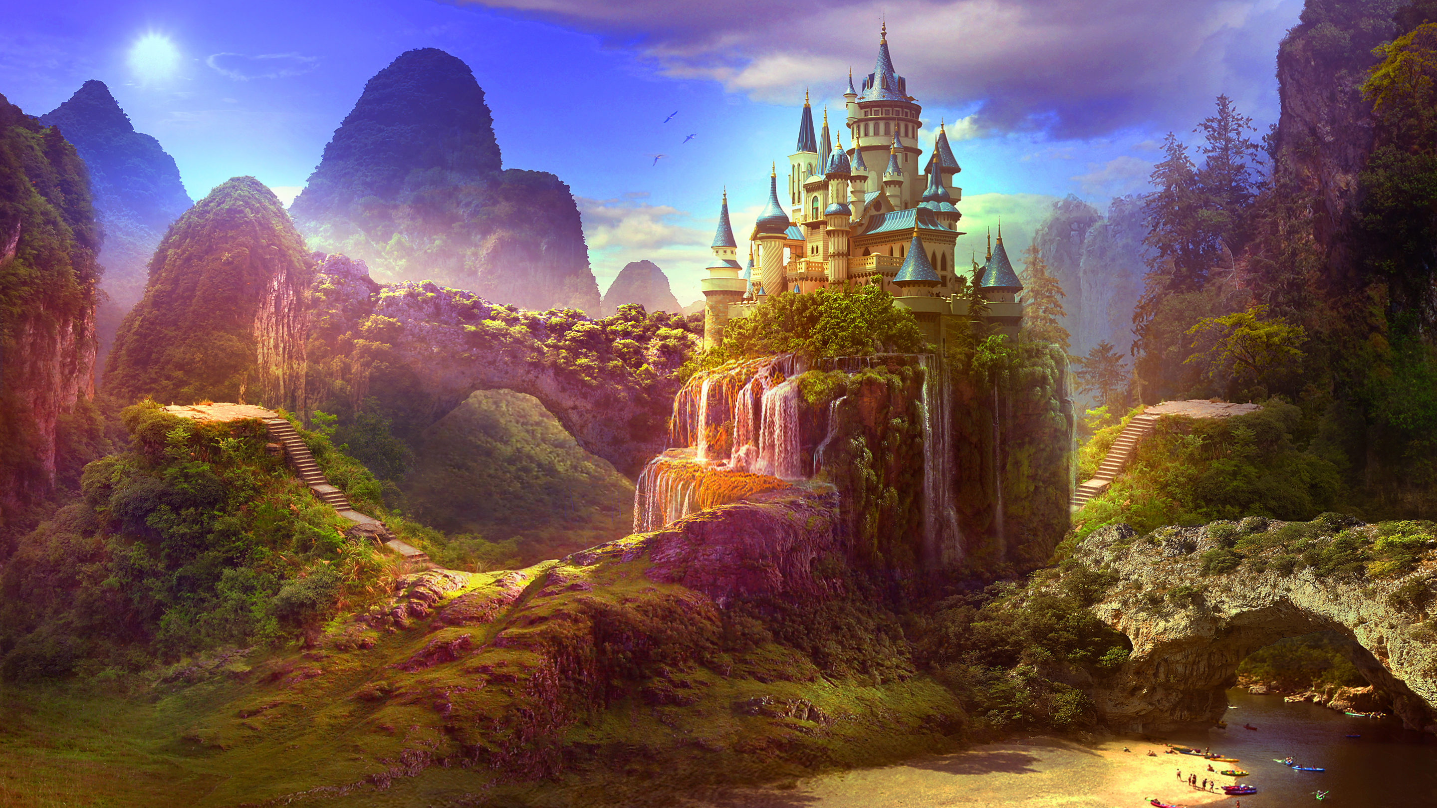 Download mobile wallpaper Fantasy, Castle, Castles for free.