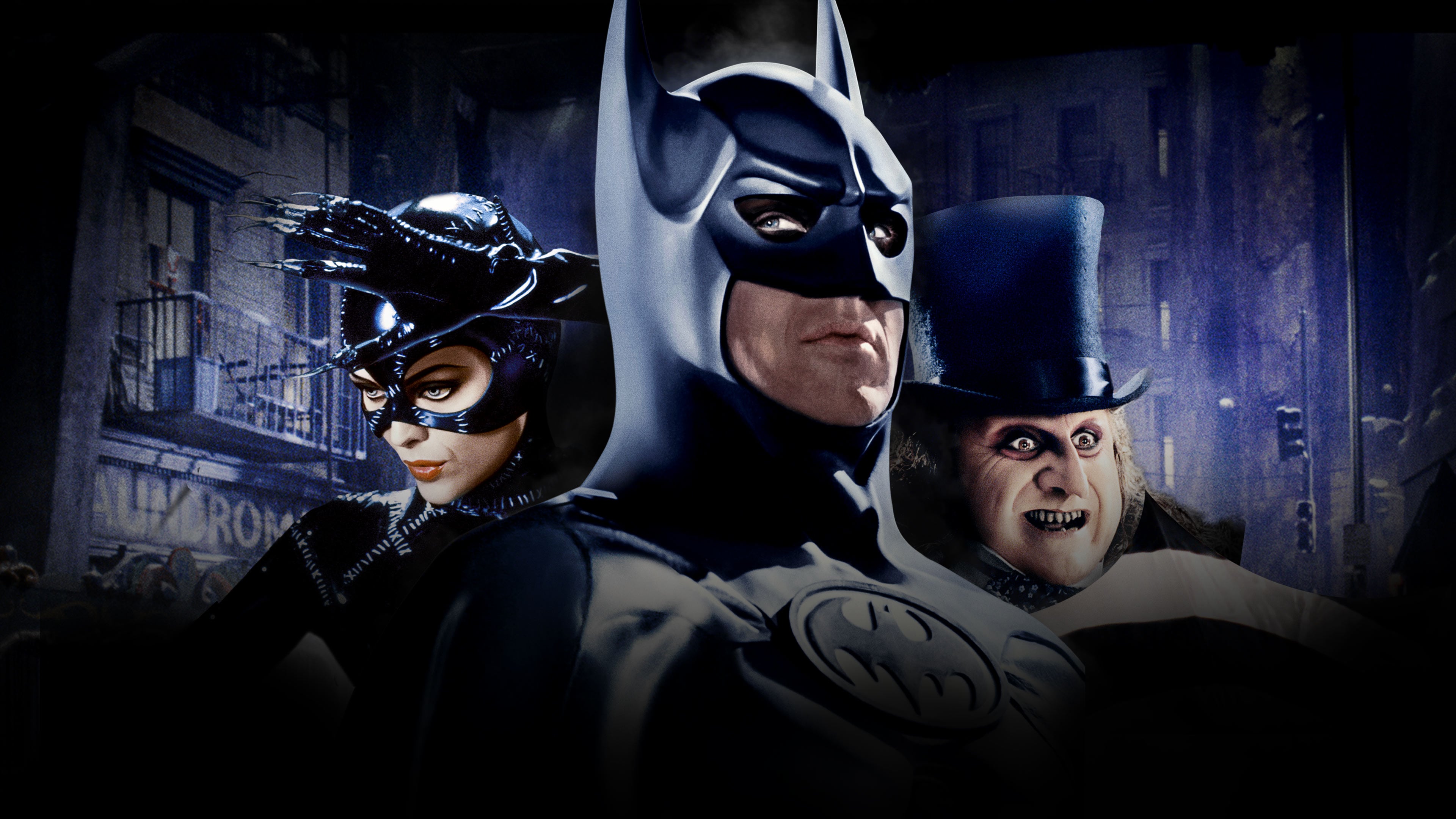 movie, batman returns, batman, catwoman, danny devito, michael keaton, michelle pfeiffer, penguin (dc comics)