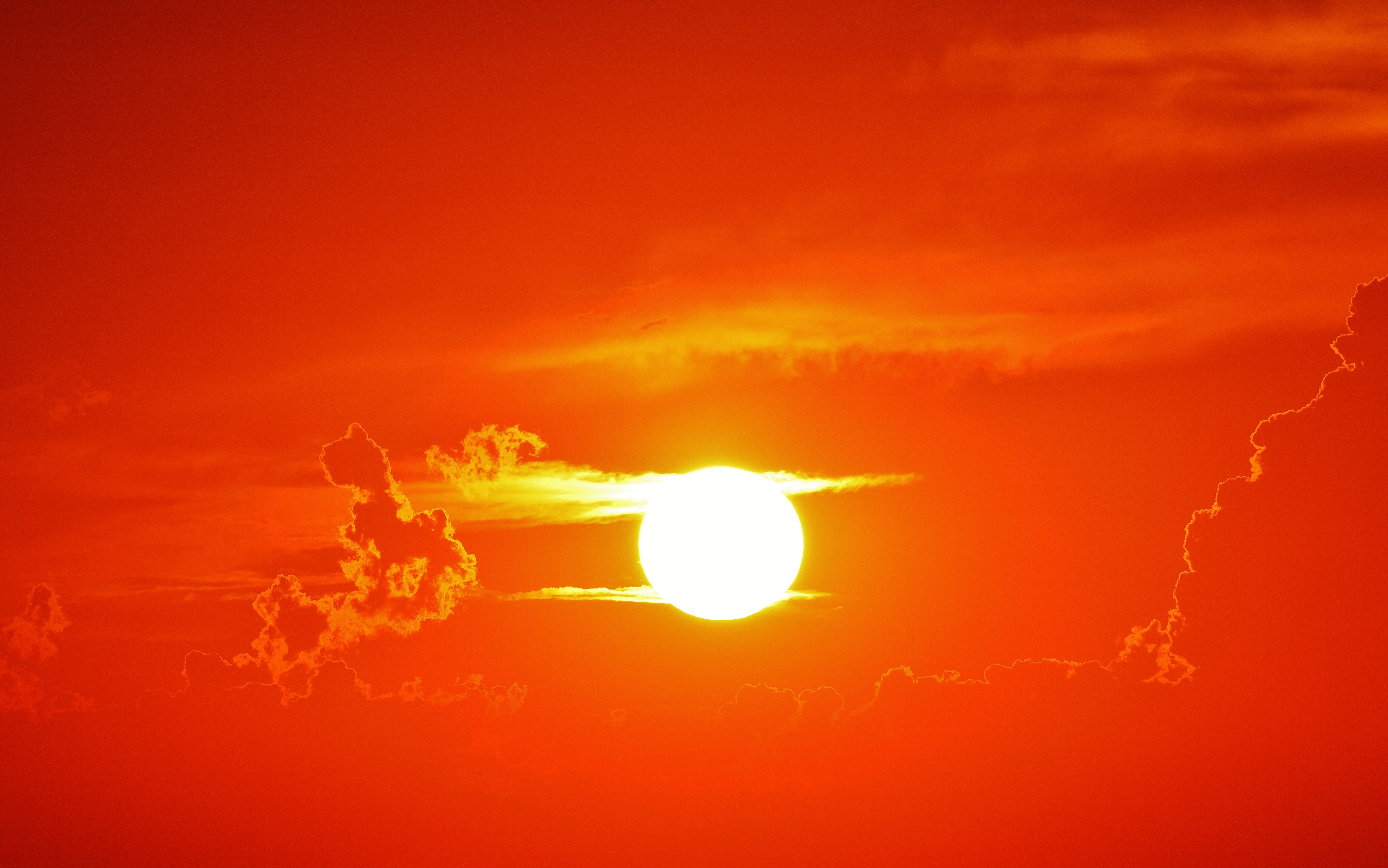 Скачать обои бесплатно Небо, Солнце, Земля/природа, Закат Солнца, Оранжевый Цвет) картинка на рабочий стол ПК