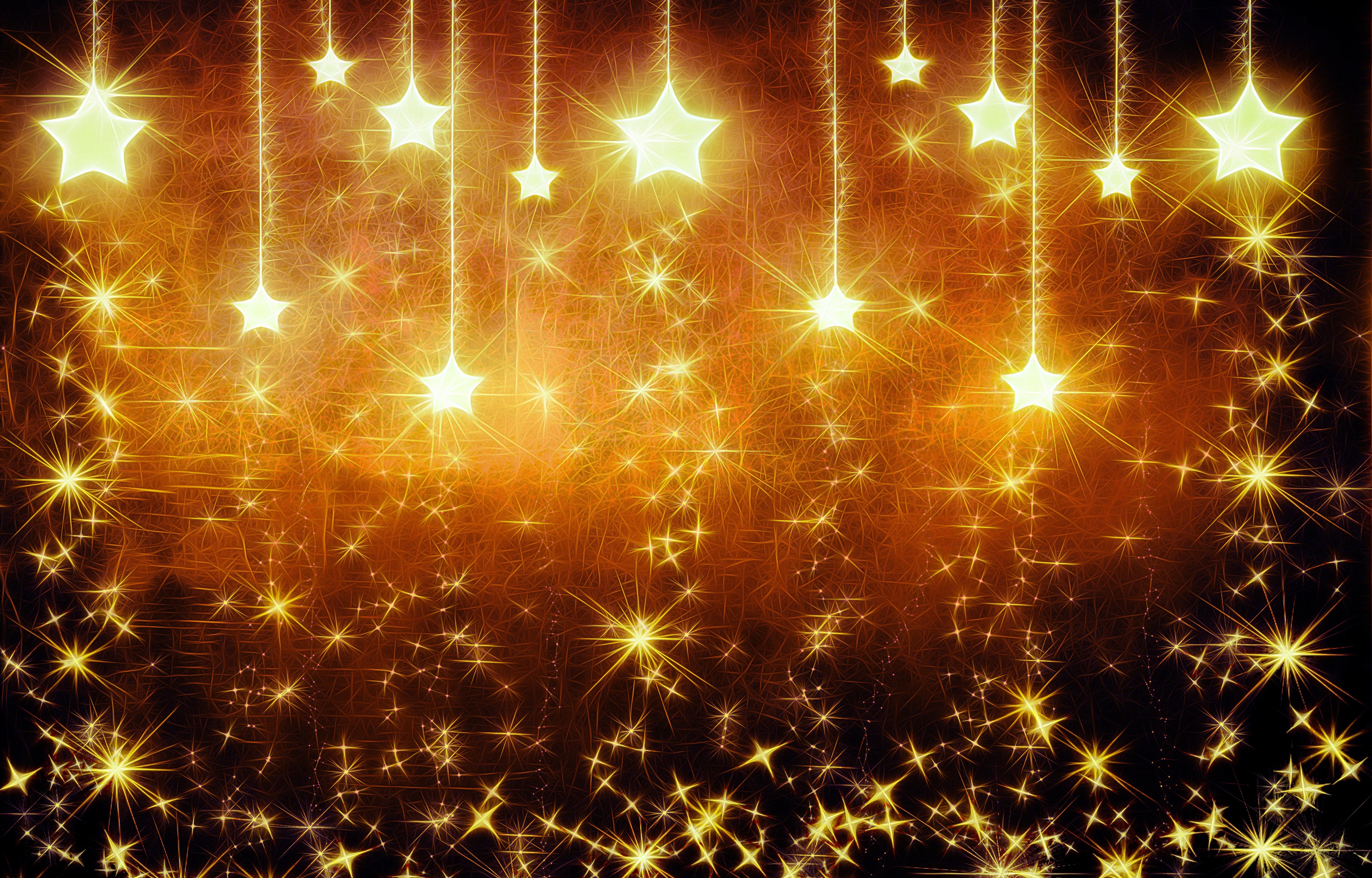 Download mobile wallpaper Abstract, Light, Star, Orange (Color) for free.