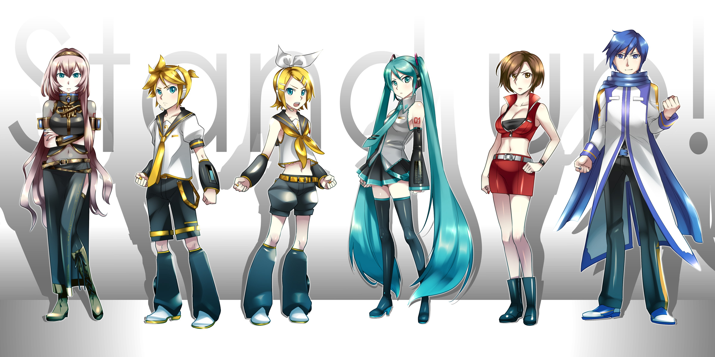 Free download wallpaper Anime, Vocaloid, Hatsune Miku, Luka Megurine, Rin Kagamine, Kaito (Vocaloid), Len Kagamine, Meiko (Vocaloid) on your PC desktop