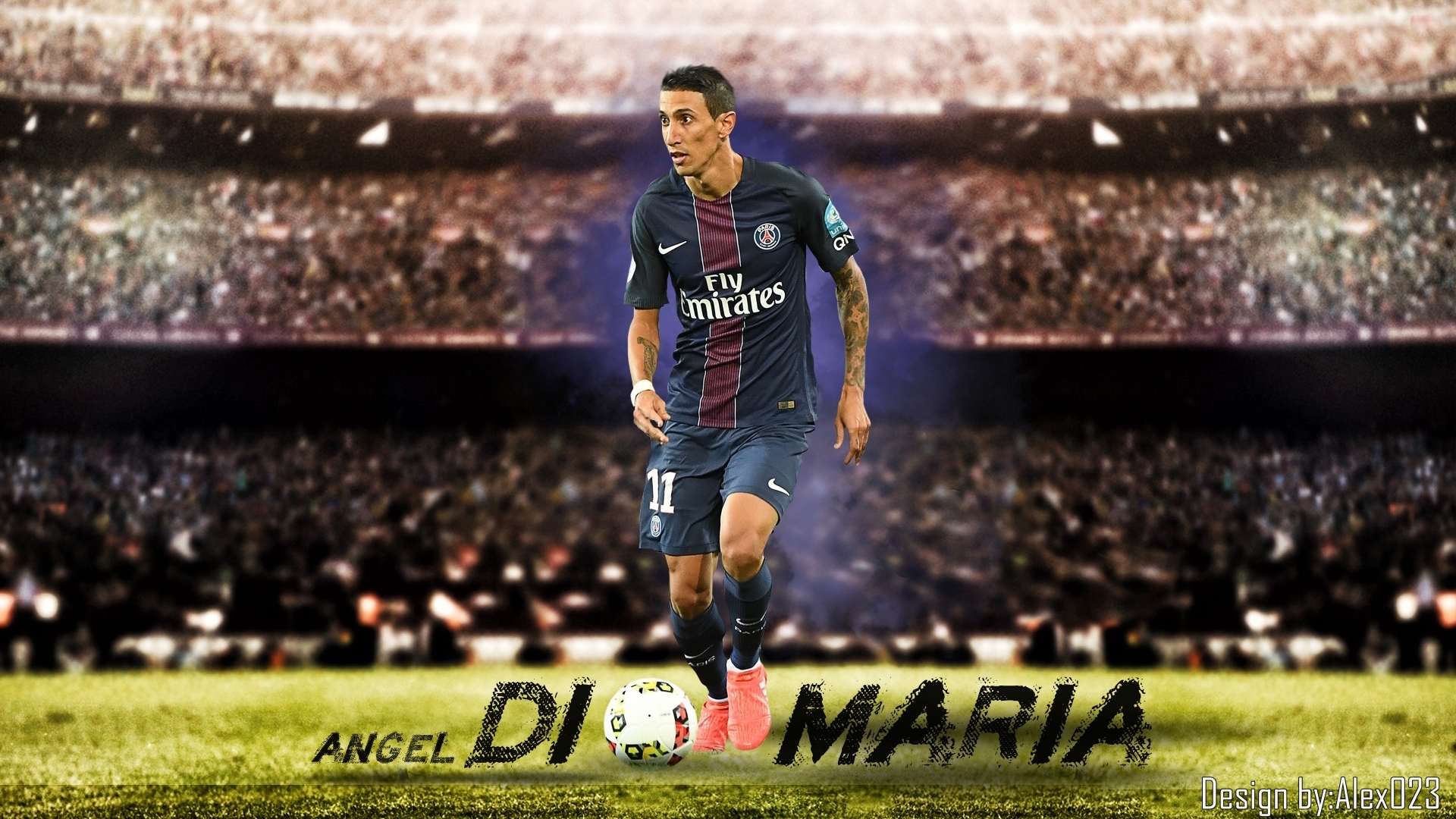 Free download wallpaper Sports, Soccer, Paris Saint Germain F C, Ángel Di María on your PC desktop
