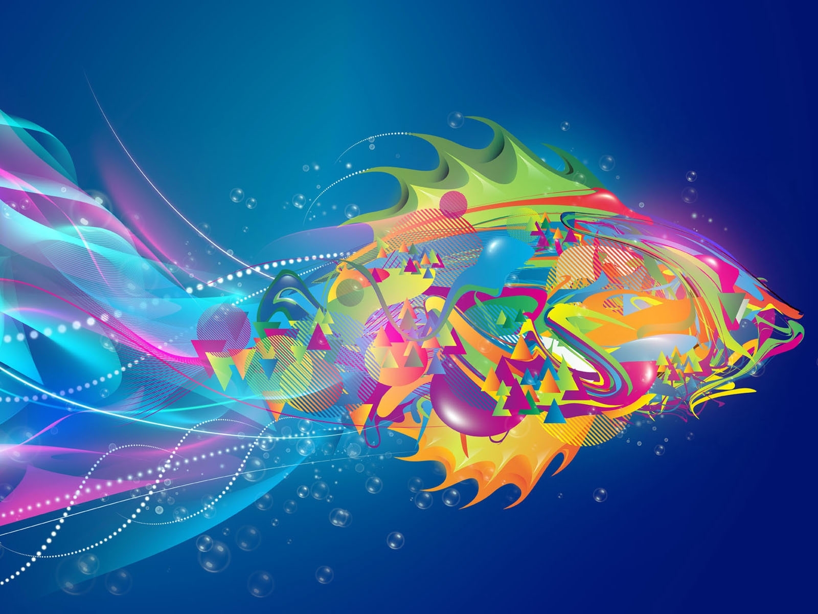 Free download wallpaper Abstract, Art, Fishes on your PC desktop