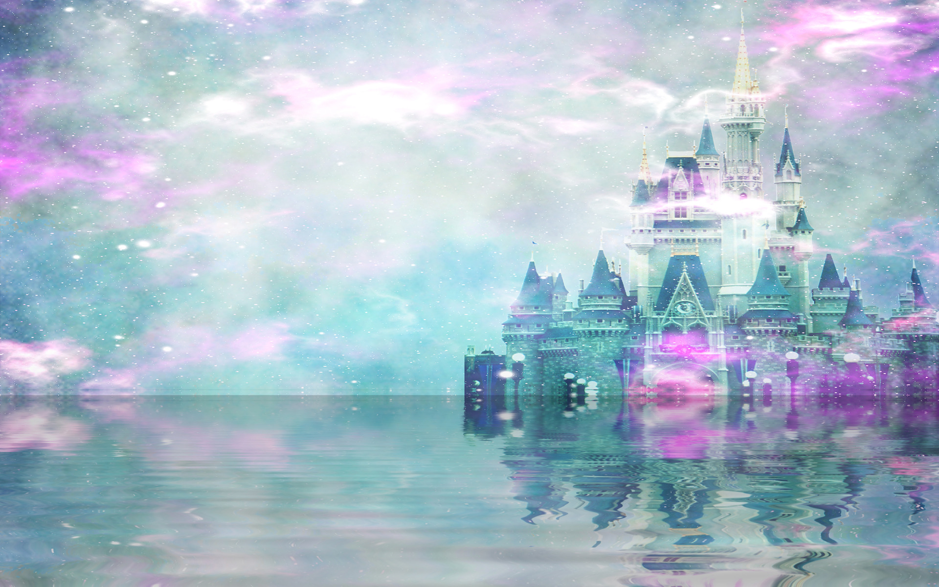 Free download wallpaper Water, Fantasy, Castles, Reflection, Colorful, Castle on your PC desktop