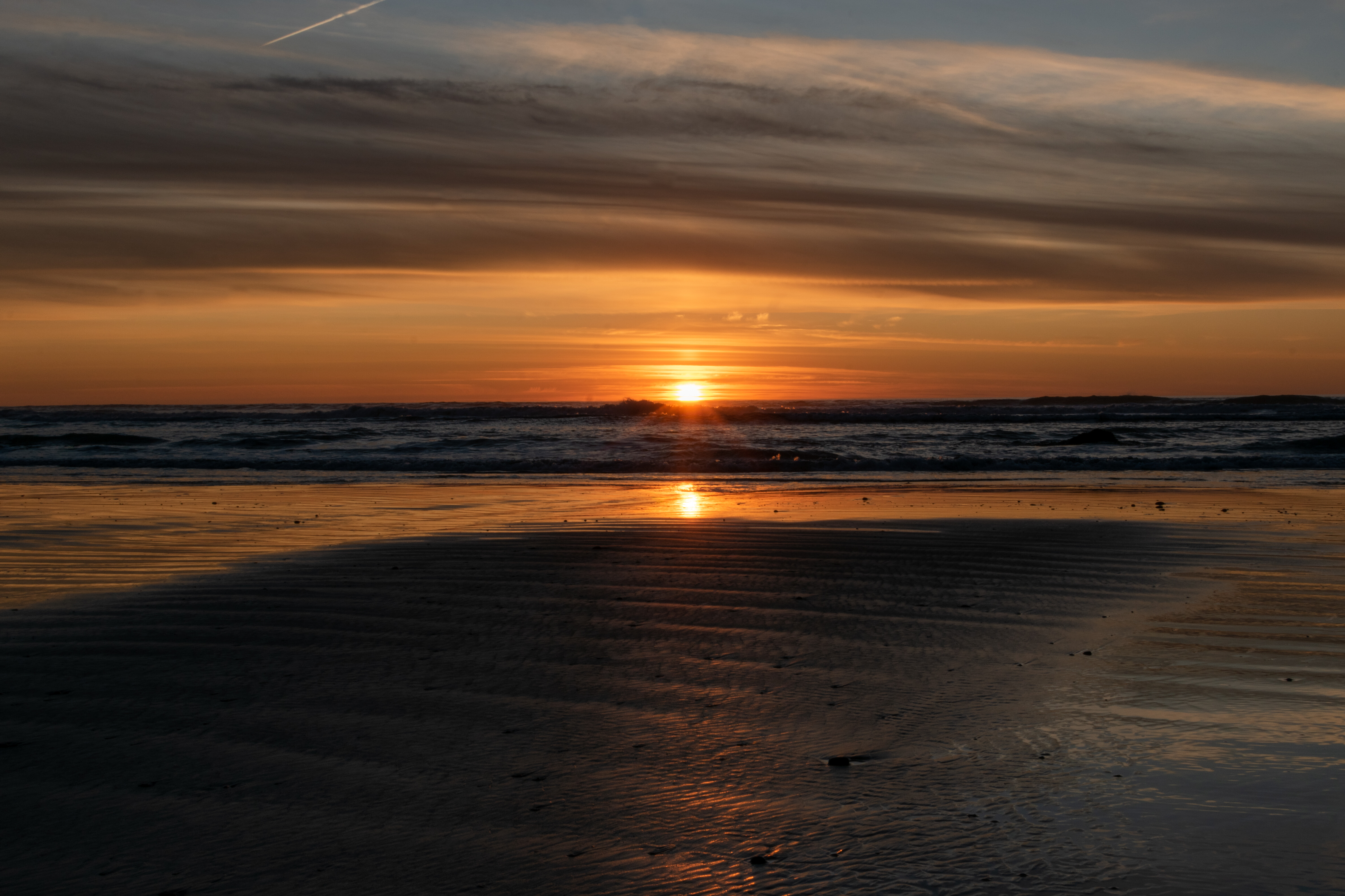 Free download wallpaper Sunset, Nature, Sea, Sun, Horizon on your PC desktop