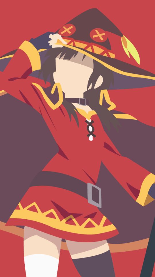 Download mobile wallpaper Anime, Minimalist, Konosuba God’S Blessing On This Wonderful World!!, Megumin (Konosuba) for free.