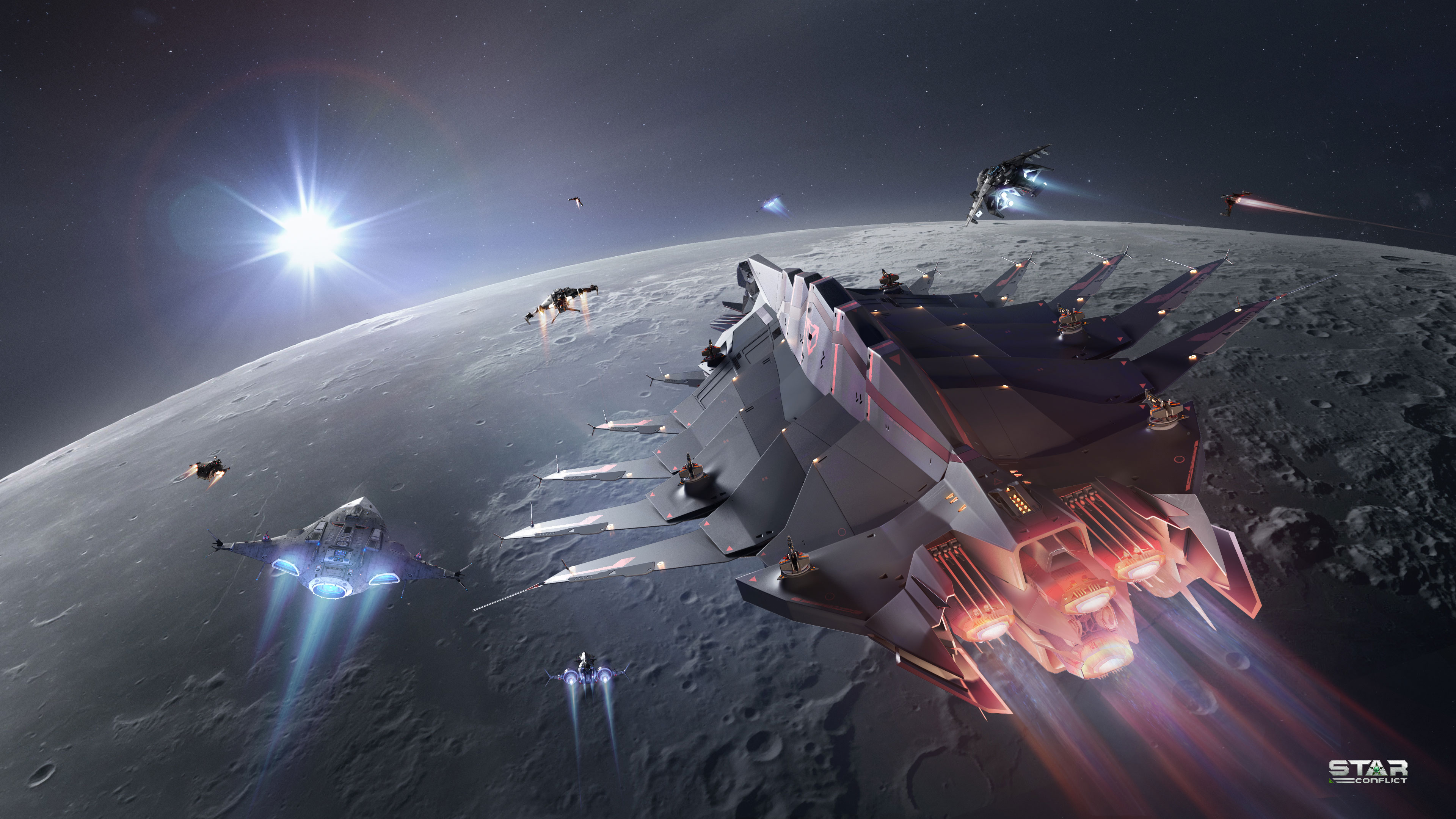 Free download wallpaper Spaceship, Video Game, Star Conflict on your PC desktop