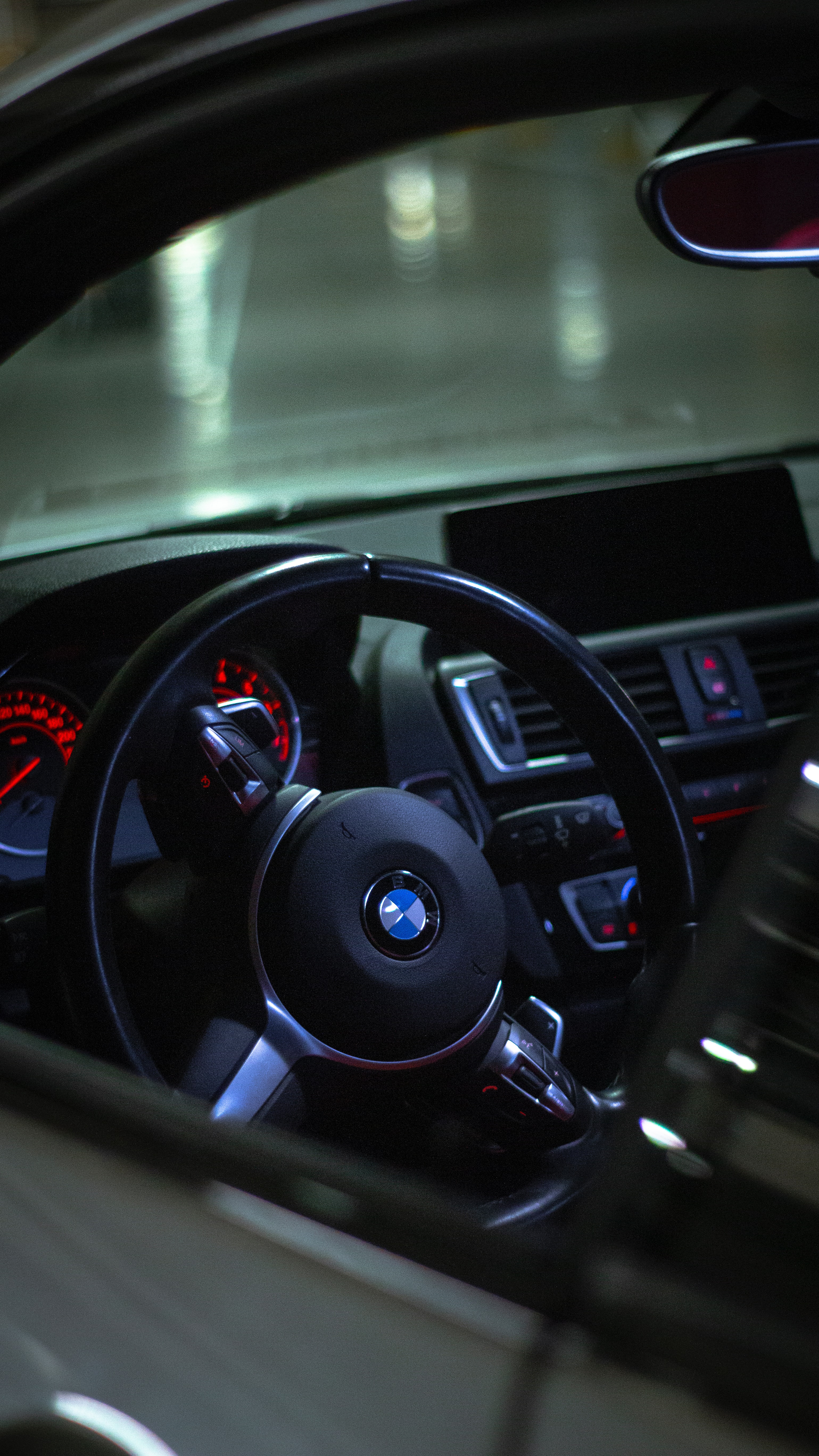bmw, speedometer, steering wheel, cars, rudder, salon HD wallpaper