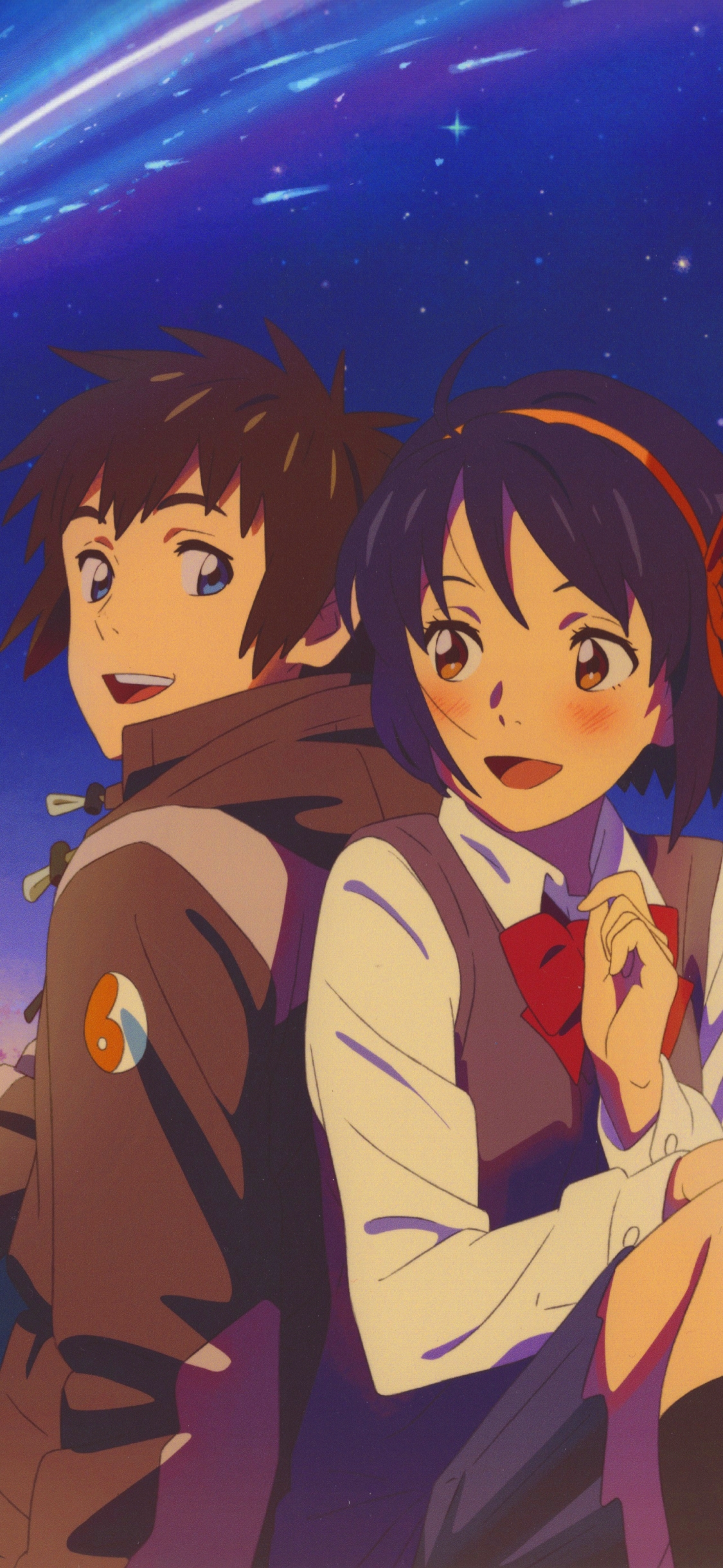 Descarga gratuita de fondo de pantalla para móvil de Animado, Kimi No Na Wa, Mitsuha Miyamizu, Taki Tachibana.