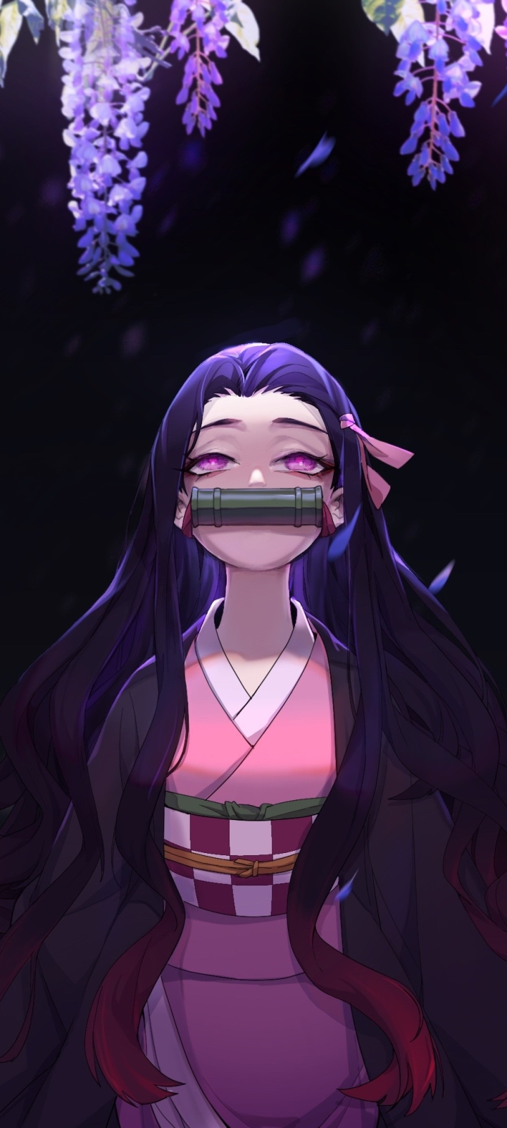 Handy-Wallpaper Animes, Nezuko Kamado, Demon Slayer kostenlos herunterladen.