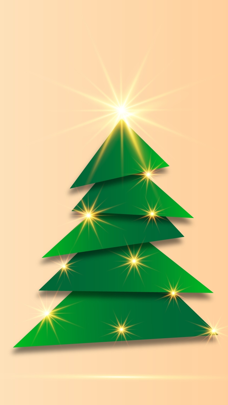 Download mobile wallpaper Christmas, Holiday, Christmas Tree, Minimalist for free.