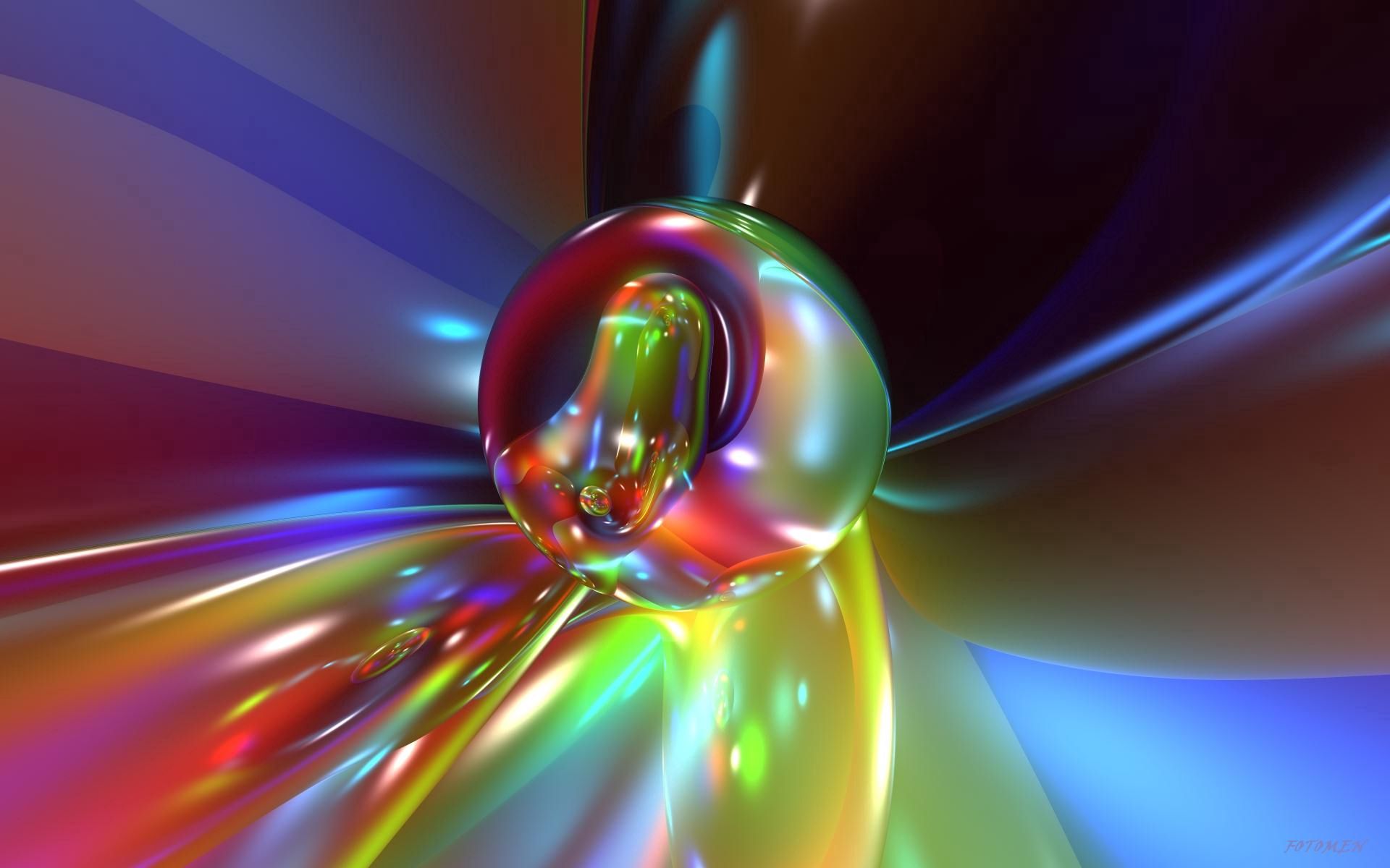Free download wallpaper Ball, Bright, Glass, Abstract on your PC desktop
