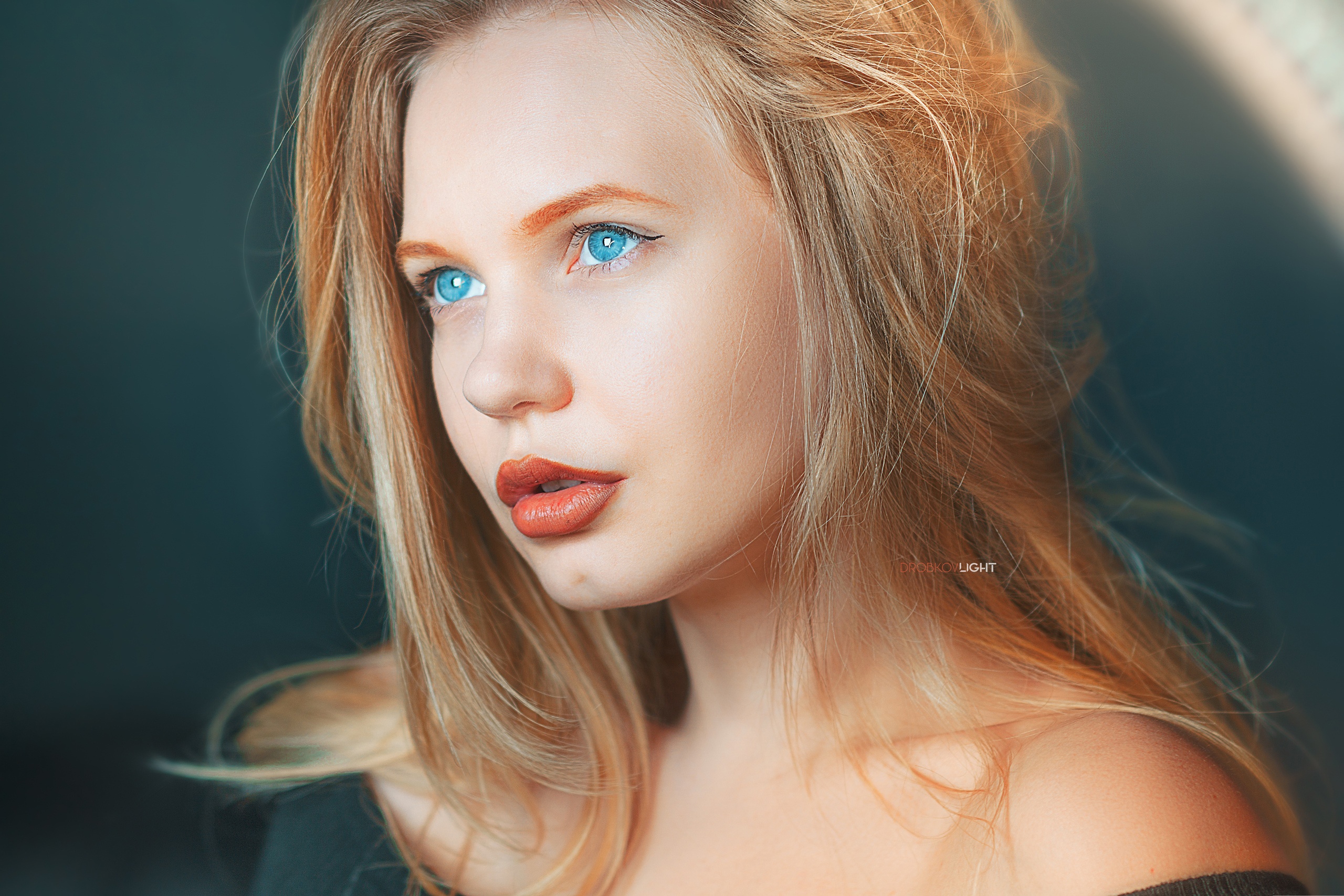 Free download wallpaper Portrait, Hair, Blonde, Face, Model, Women, Lips, Blue Eyes, Yana Kovaleva on your PC desktop