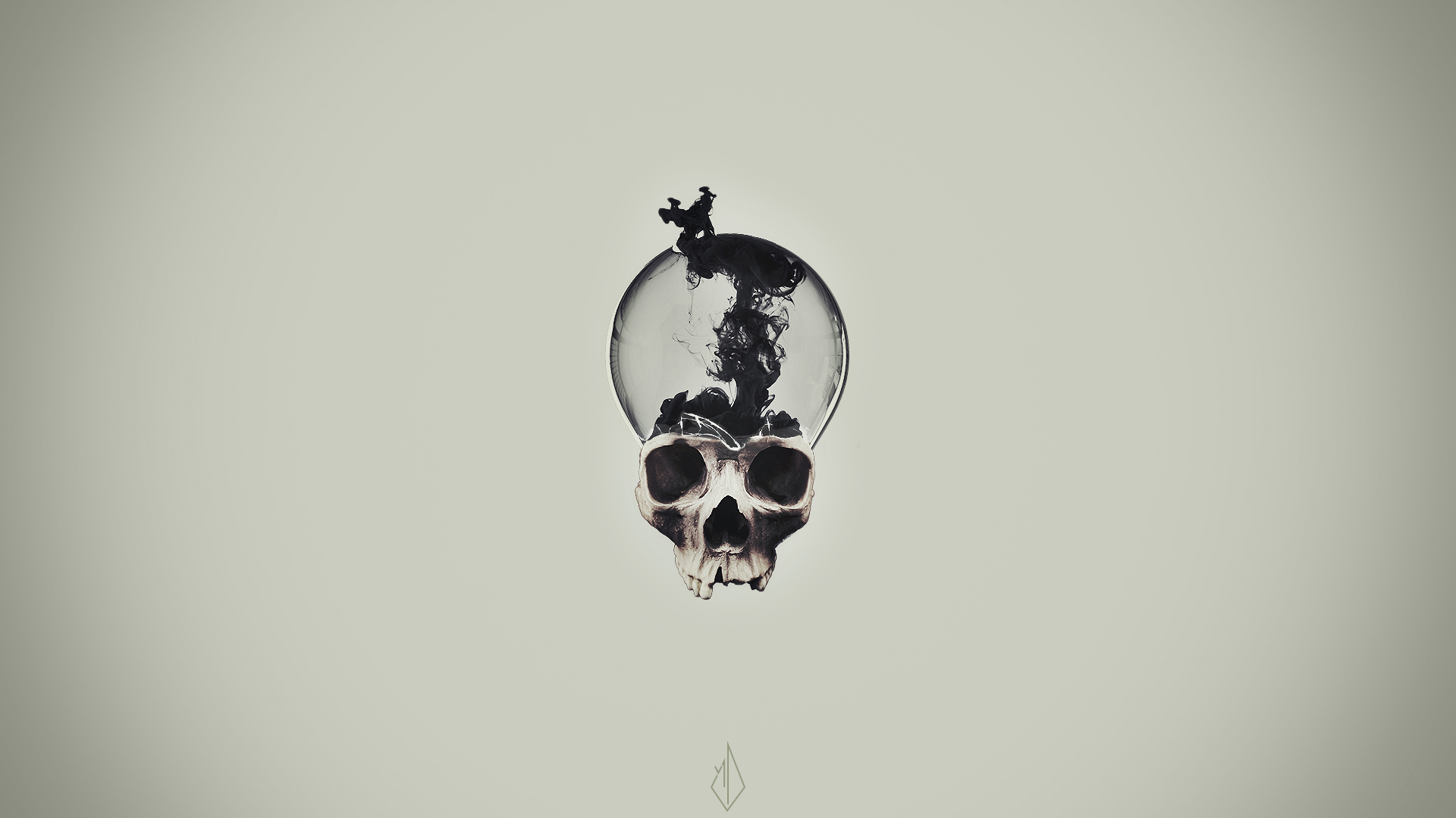 Free download wallpaper Dark, Light Bulb, Skull on your PC desktop