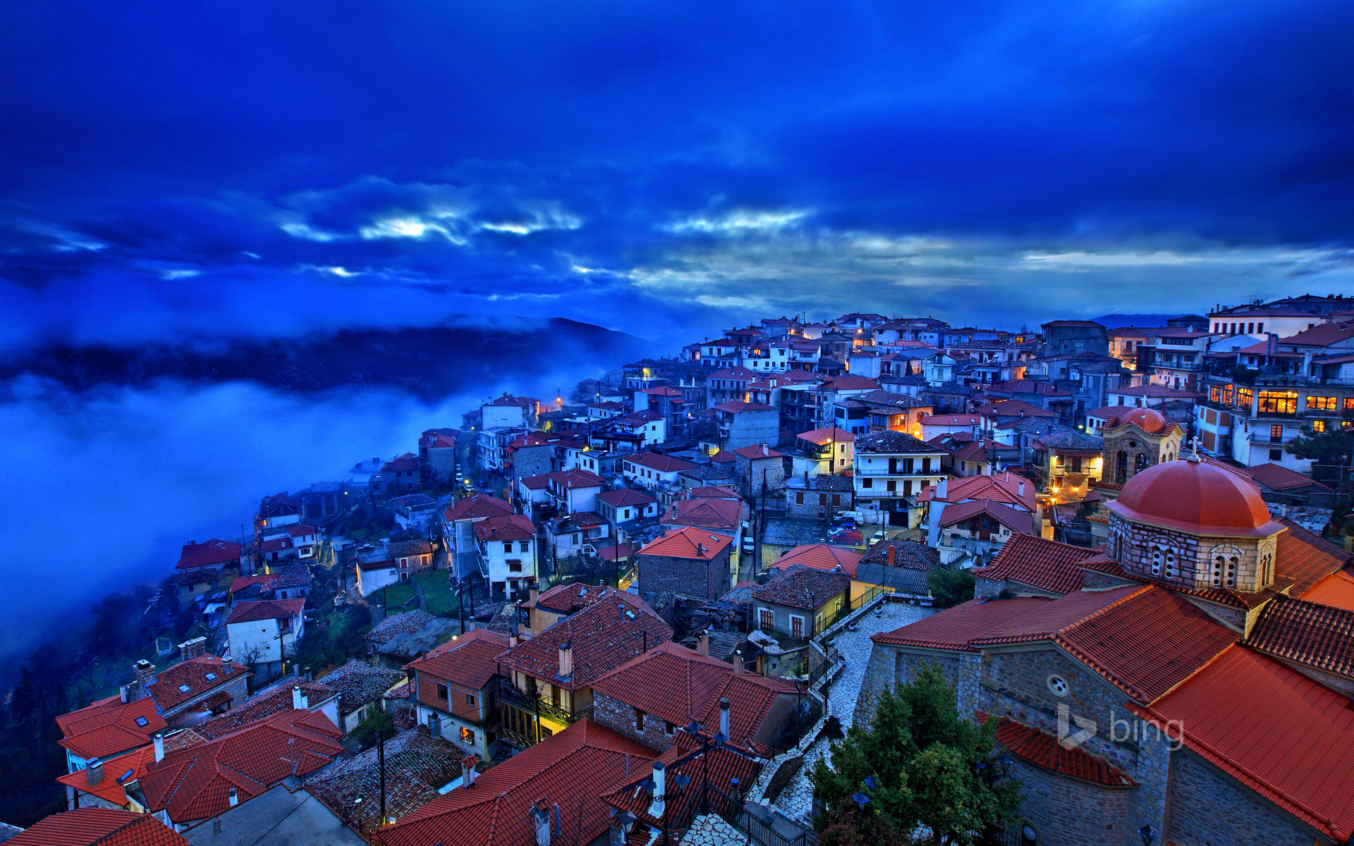 Download mobile wallpaper Arachova, Greece, Towns, Town, Man Made for free.