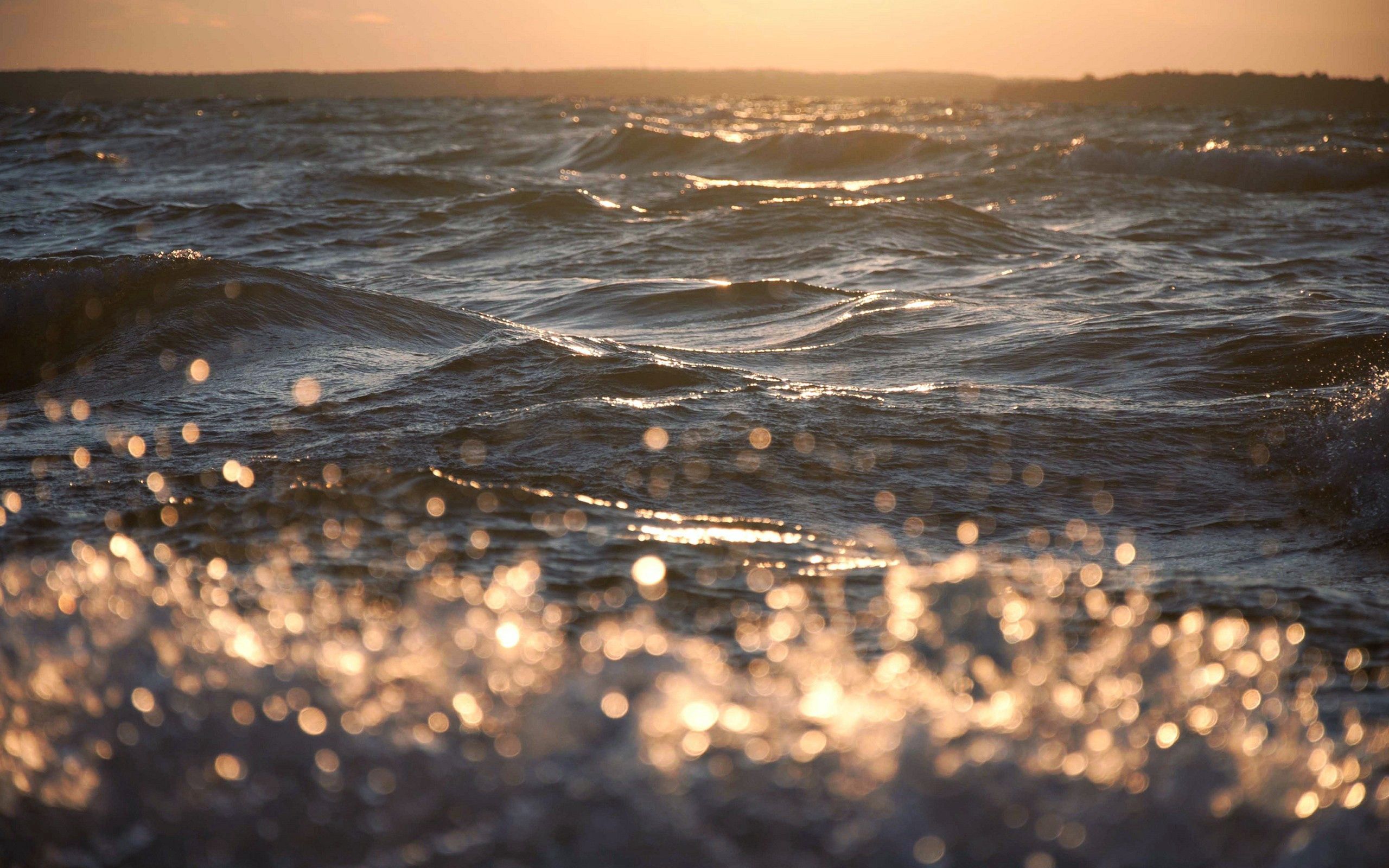 nature, sea, bubbles, waves, foam Image for desktop