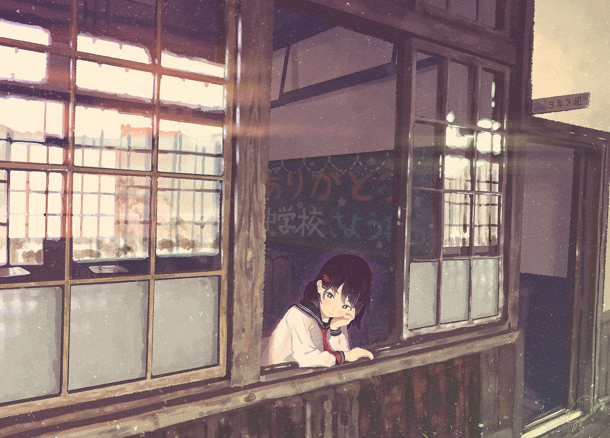 Baixar papel de parede para celular de Anime, Garota, Escola gratuito.