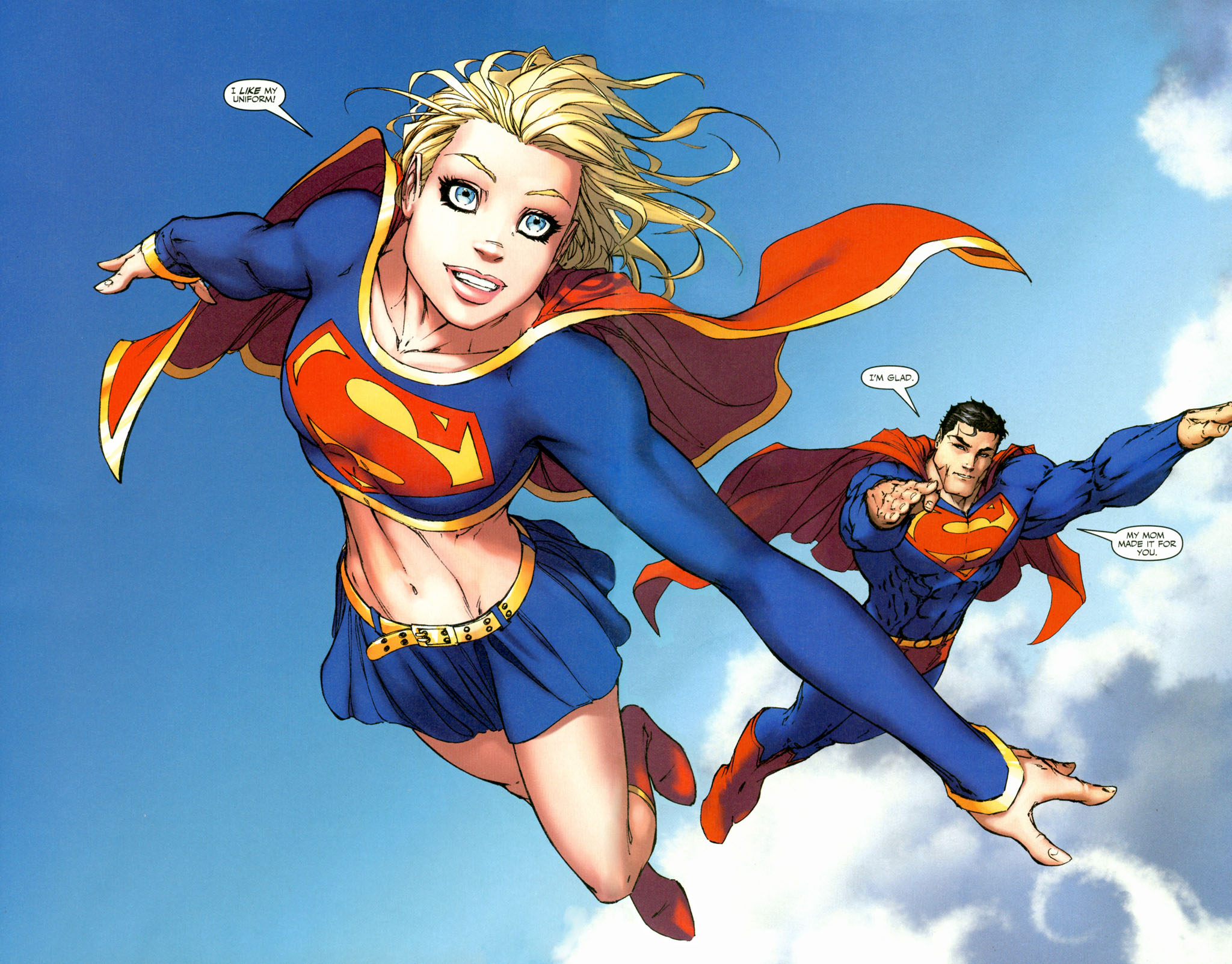 Завантажити шпалери безкоштовно Супермен, Комікси, Супердівчина картинка на робочий стіл ПК