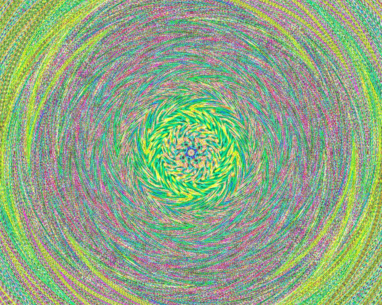 illusion, abstract, green, rotation, grey 4K