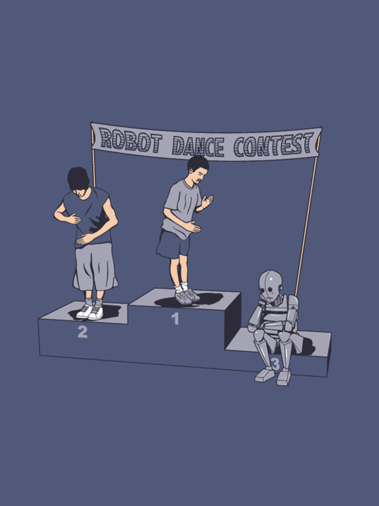 Download mobile wallpaper Funny, Dance, Robot, Humor for free.