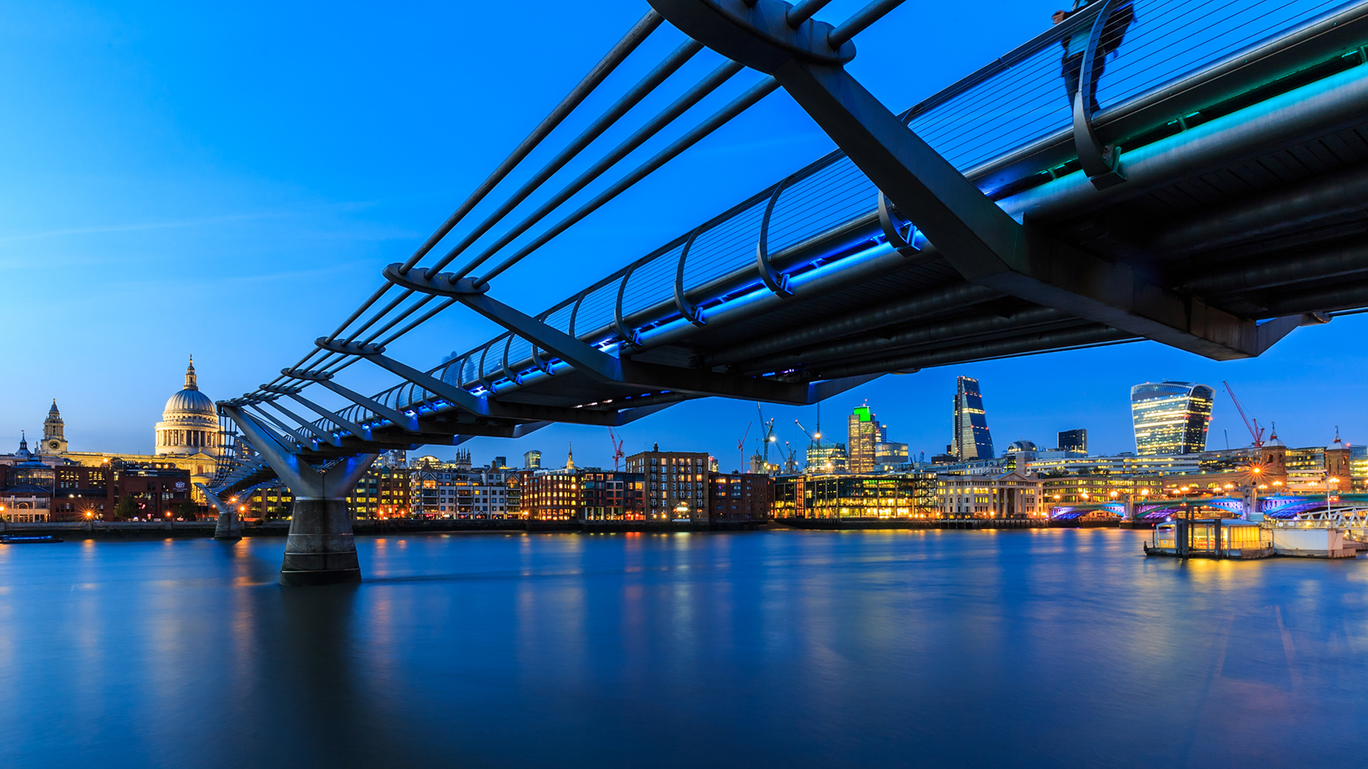349939 Hintergrundbild herunterladen menschengemacht, jahrtausendbrücke, london, brücken - Bildschirmschoner und Bilder kostenlos