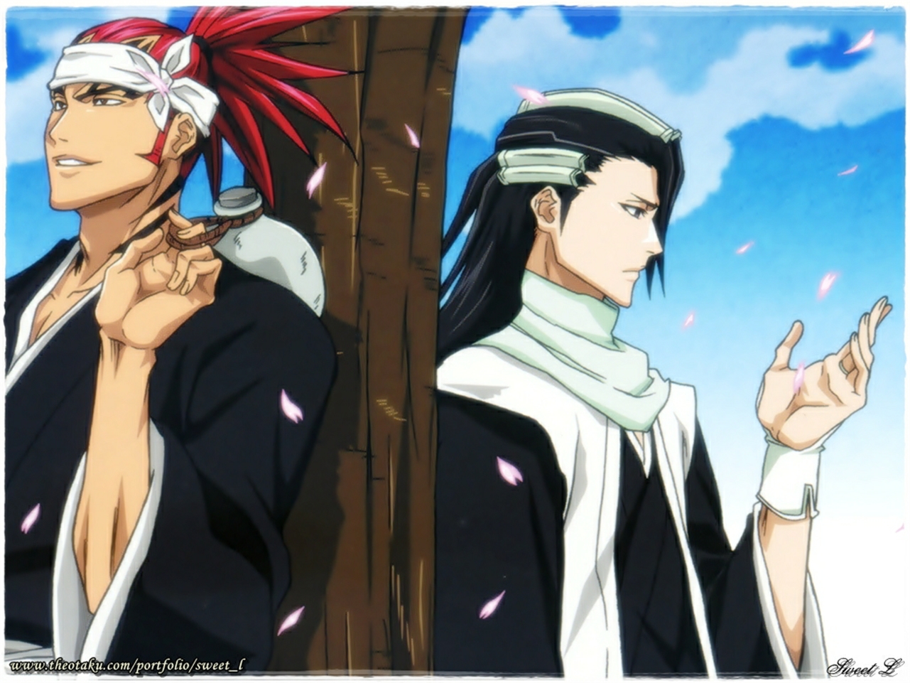 Baixar papel de parede para celular de Anime, Alvejante, Renji Abarai, Byakuya Kuchiki gratuito.