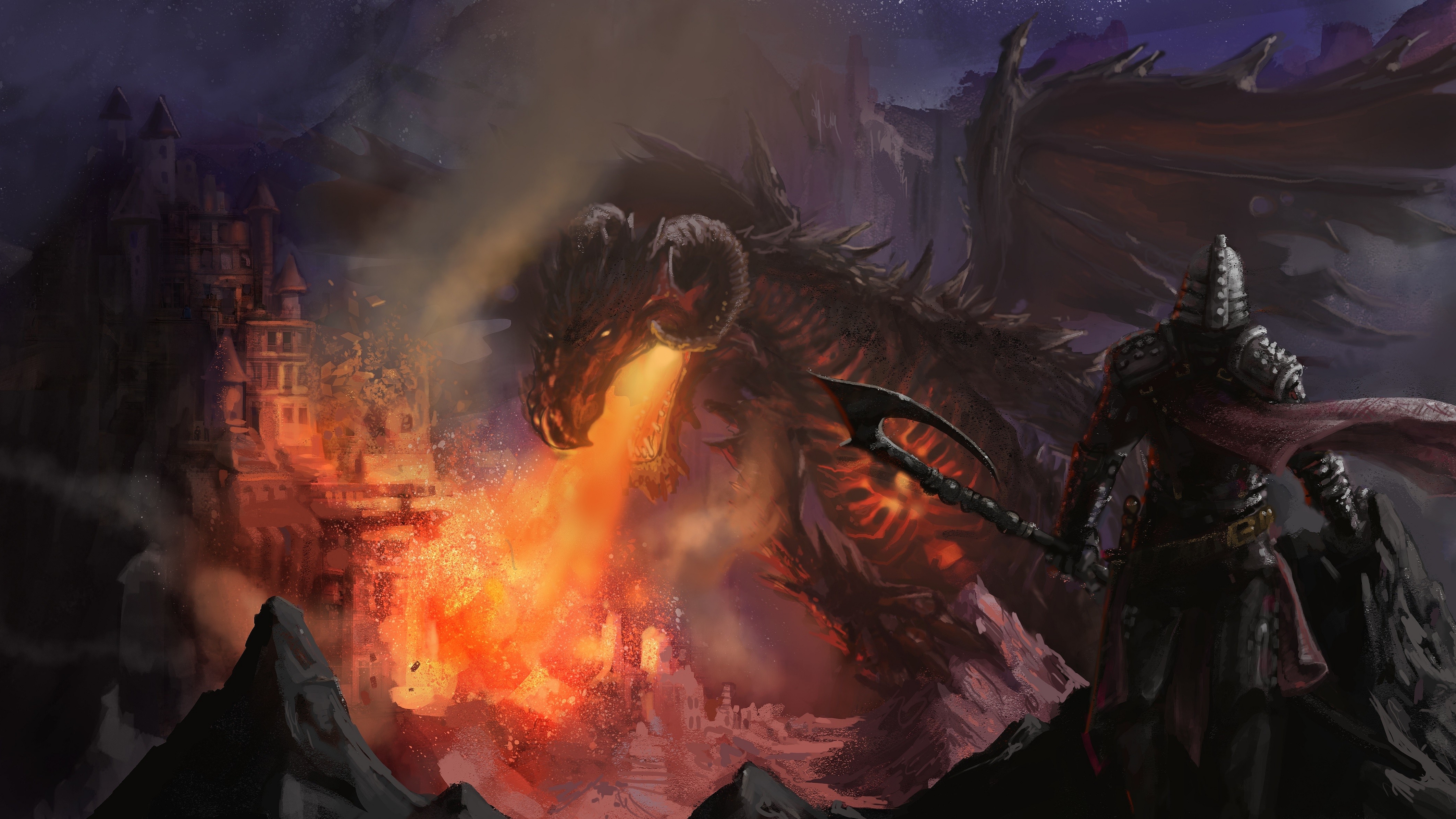 Free download wallpaper Fantasy, Dragon on your PC desktop