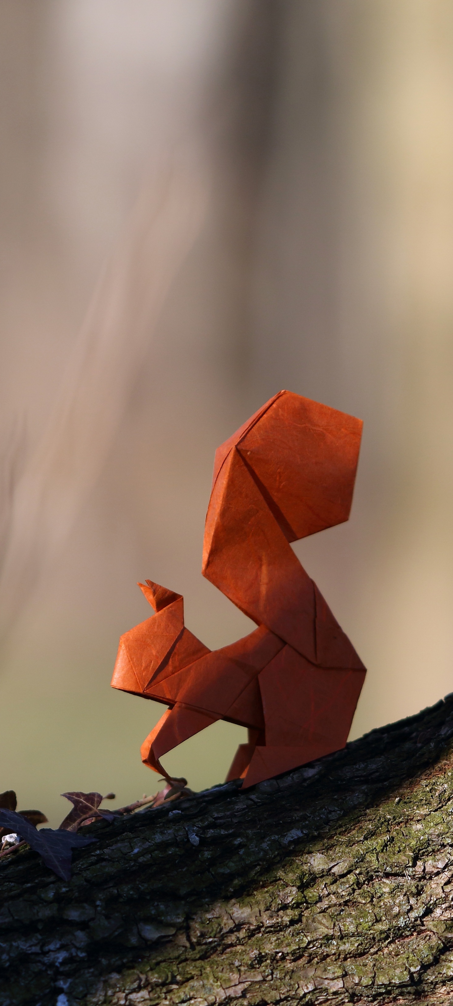 Download mobile wallpaper Squirrel, Origami, Man Made for free.