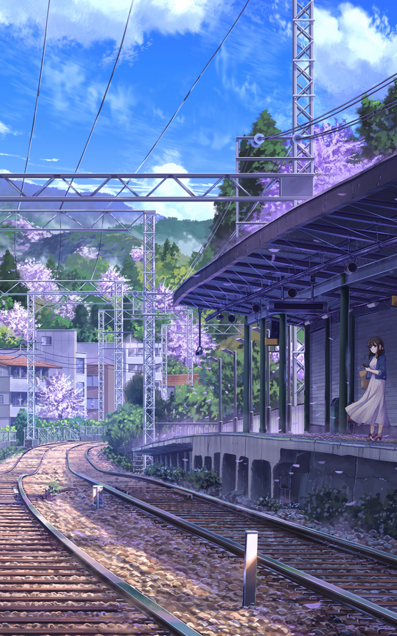 Baixar papel de parede para celular de Anime, Estação De Trem, Original gratuito.