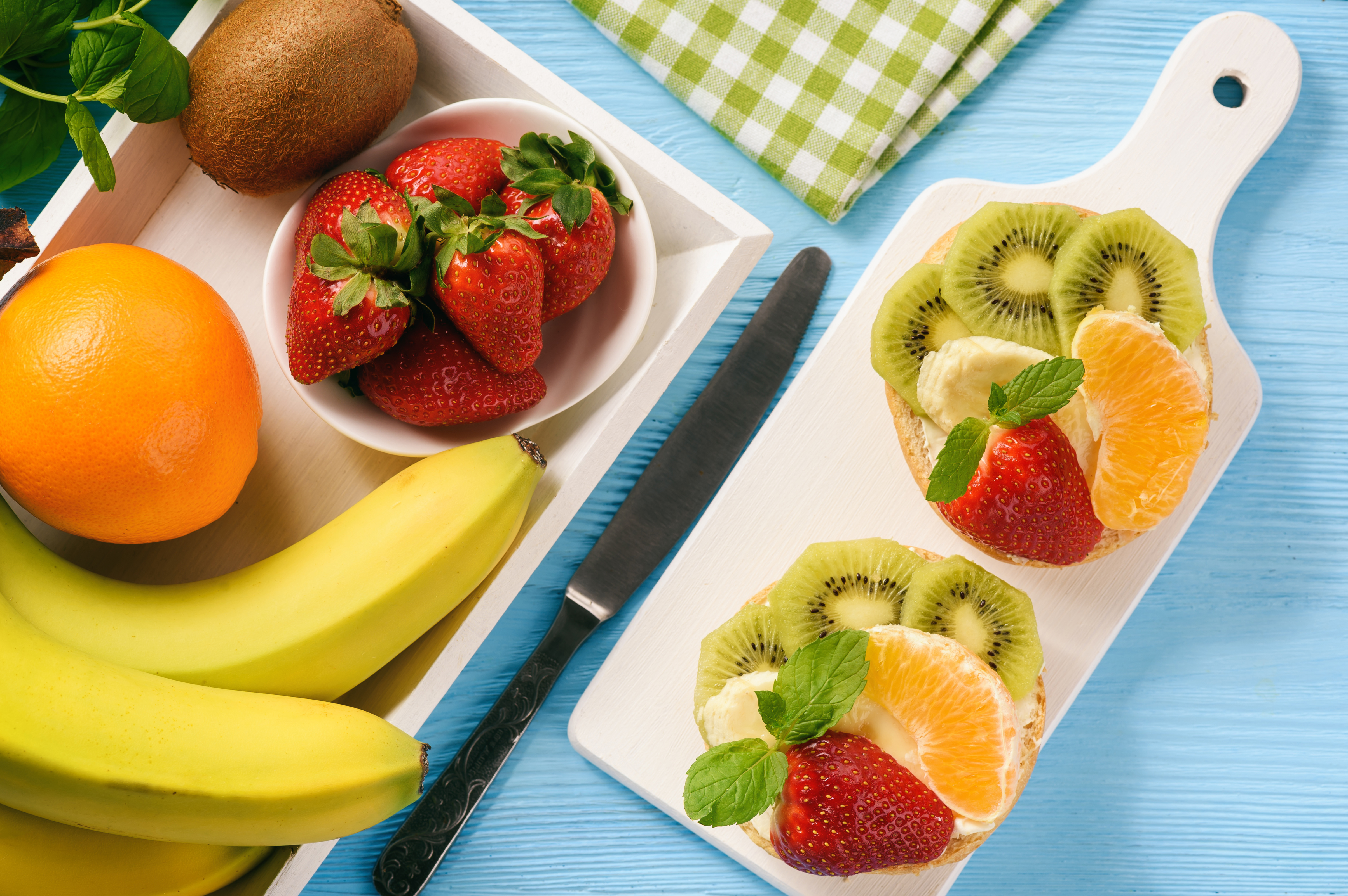Free download wallpaper Food, Strawberry, Dessert, Kiwi, Still Life, Fruit, Banana on your PC desktop