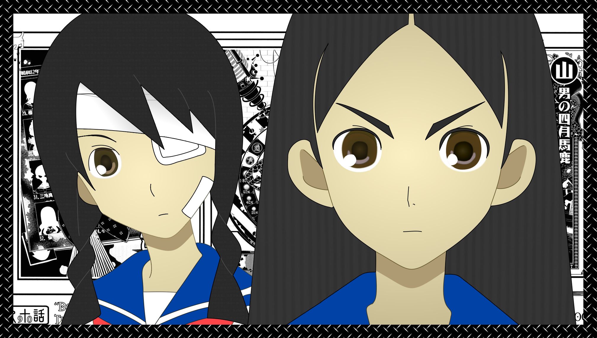 Free download wallpaper Anime, Sayonara Zetsubou Sensei, Abiru Kobushi, Chiri Kitsu on your PC desktop