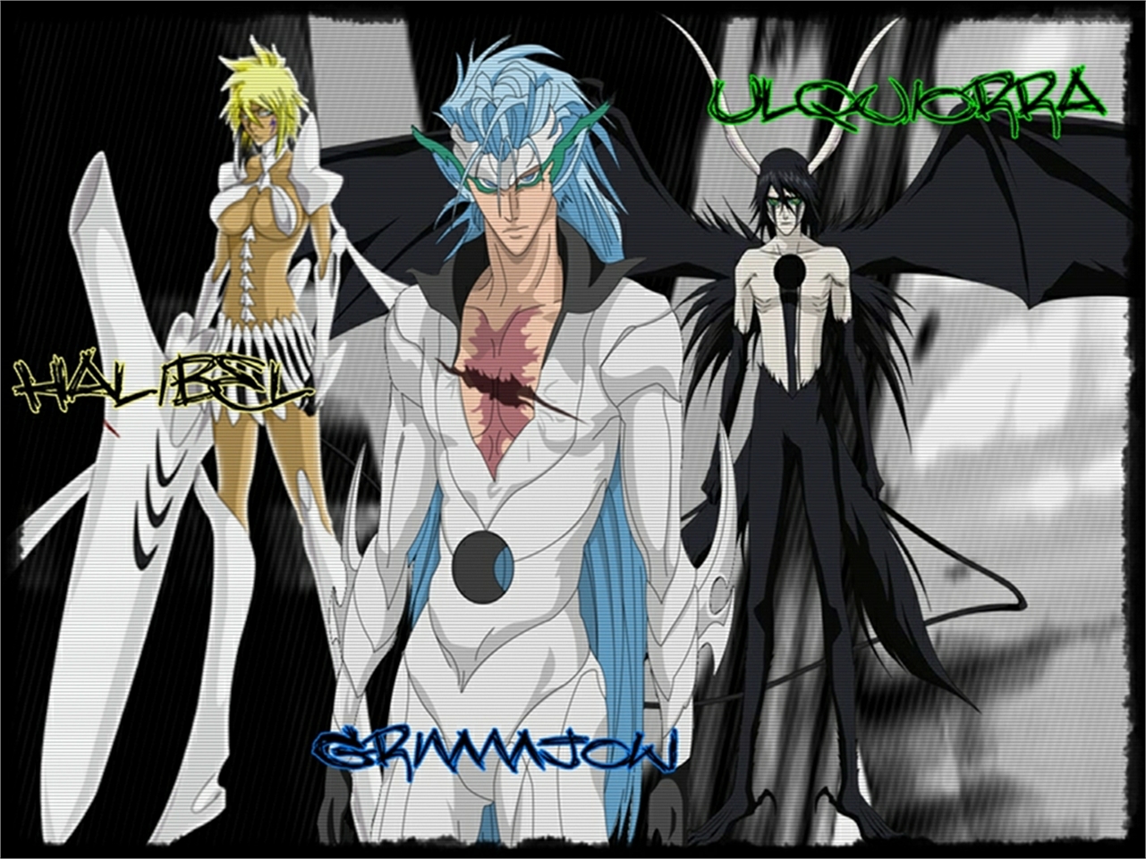 Download mobile wallpaper Anime, Bleach, Ulquiorra Cifer, Grimmjow Jaegerjaquez, Tier Halibel for free.
