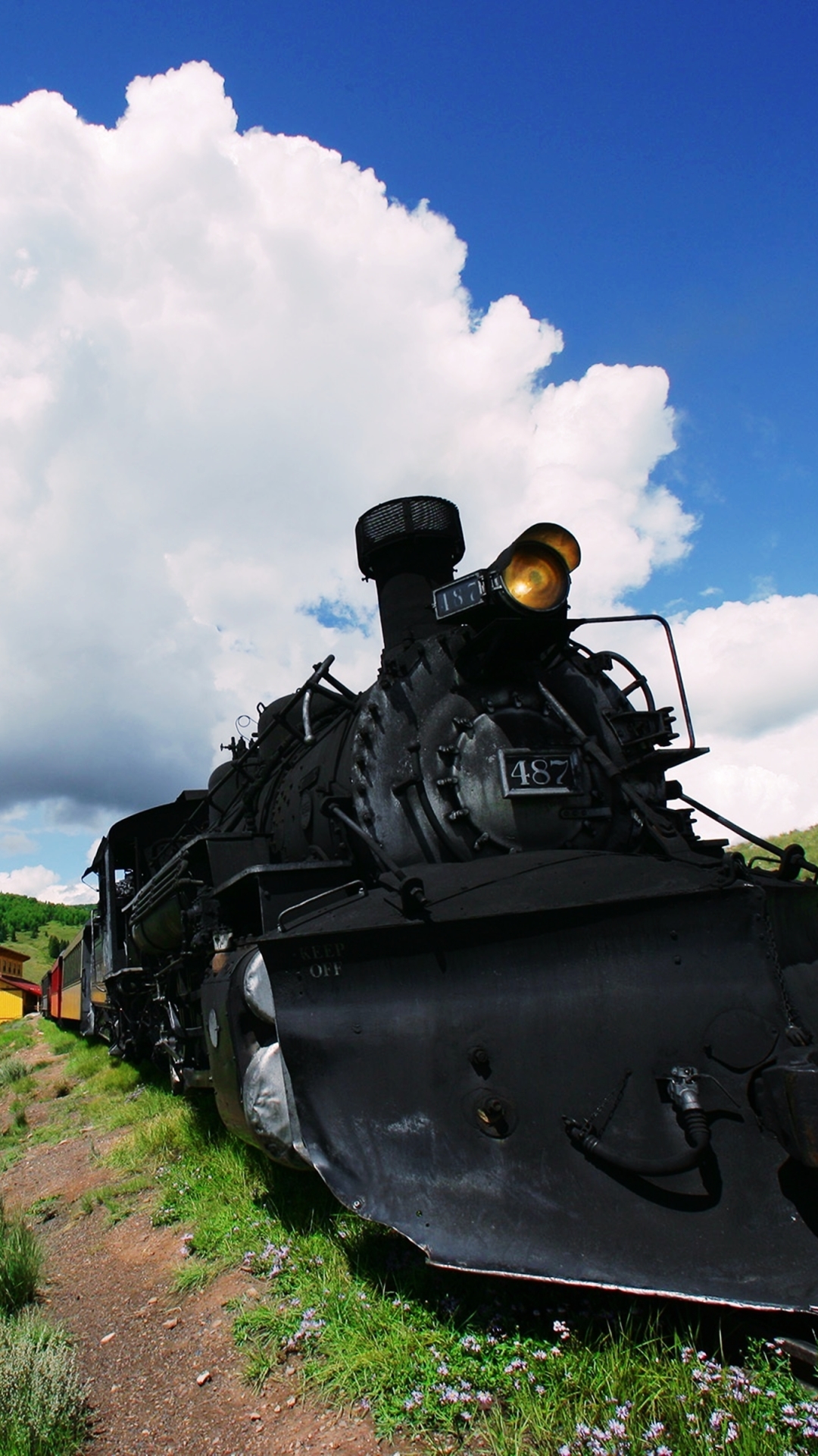 Descarga gratuita de fondo de pantalla para móvil de Paisaje, Campo, Tren, Vehículos.