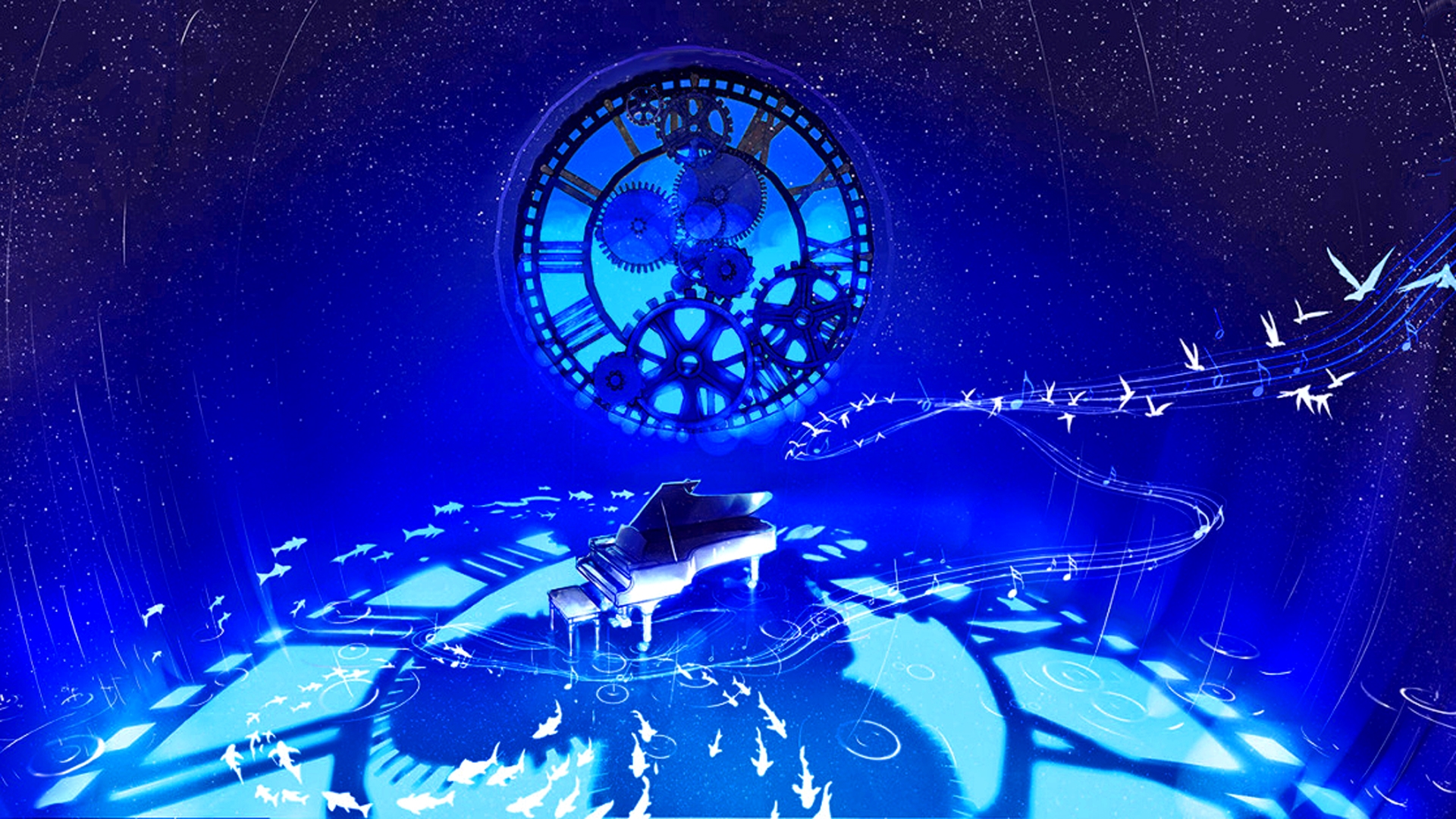 Download mobile wallpaper Music, Anime, Piano for free.