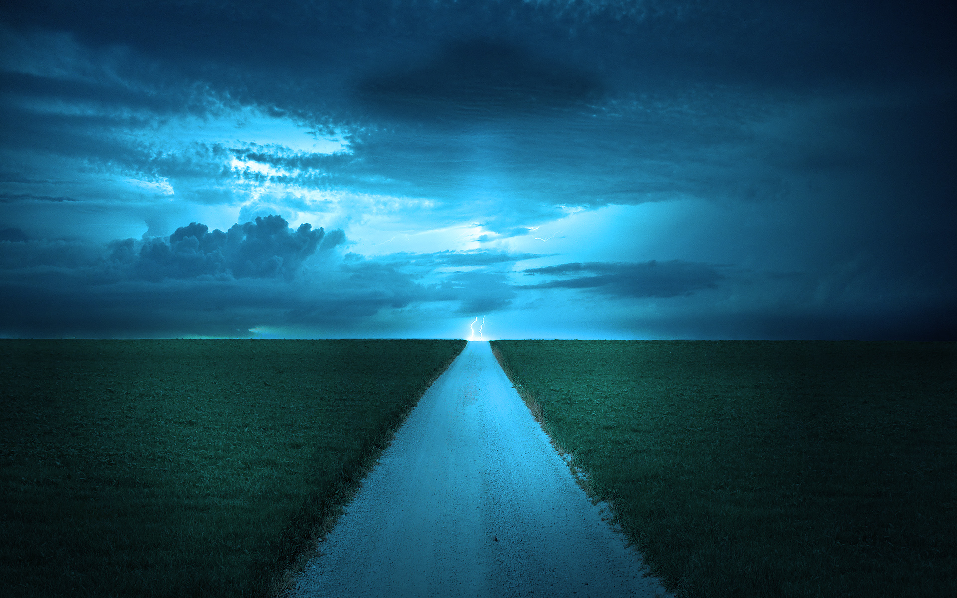 Free download wallpaper Lightning, Road, Cloud, Photography on your PC desktop