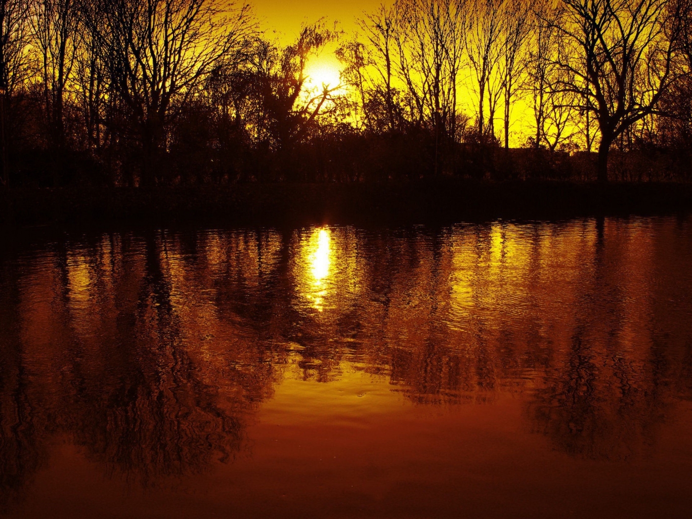 Free download wallpaper Landscape, Rivers, Sunset on your PC desktop