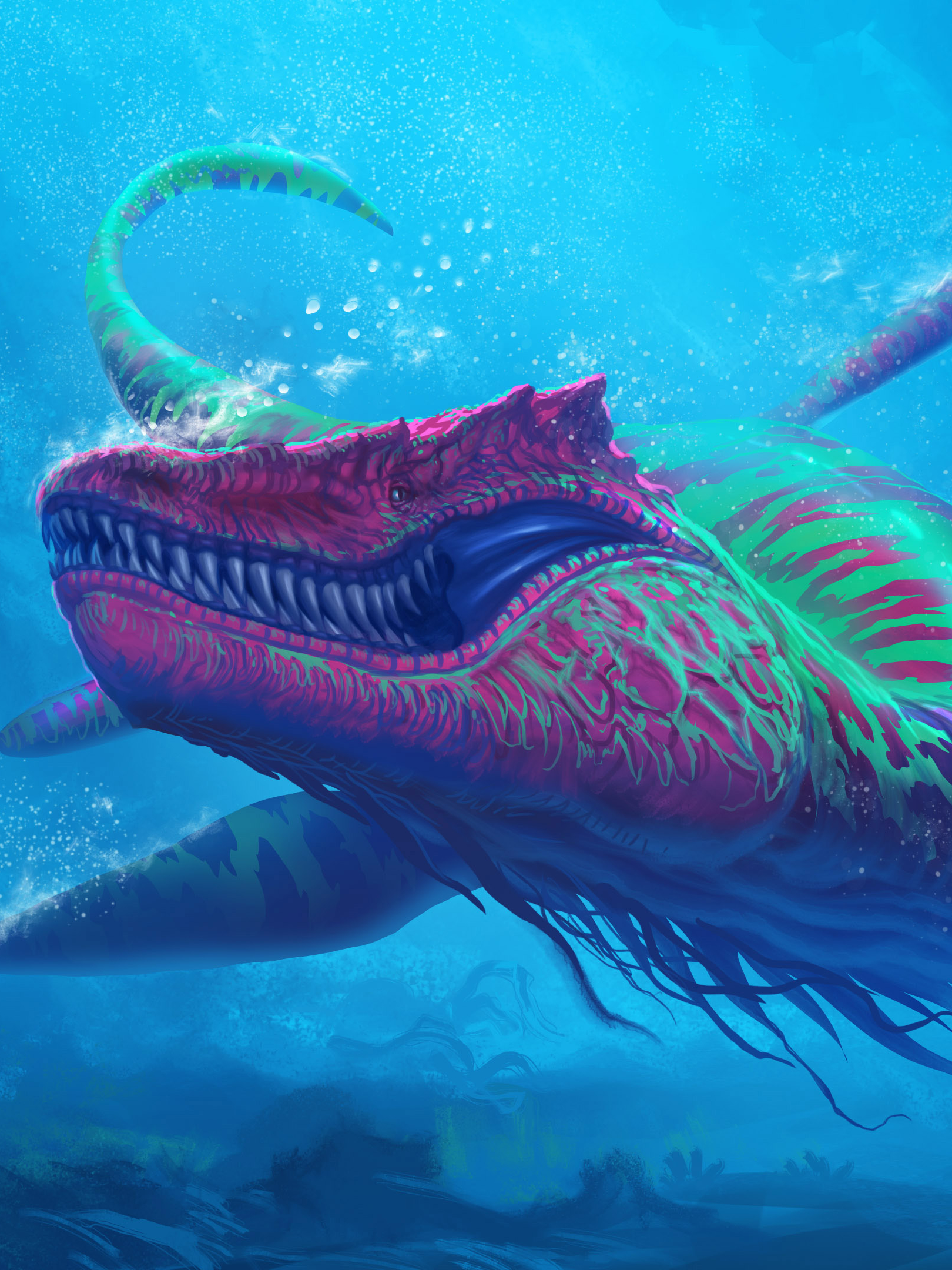 Download mobile wallpaper Fantasy, Creature, Underwater, Sea Monster for free.