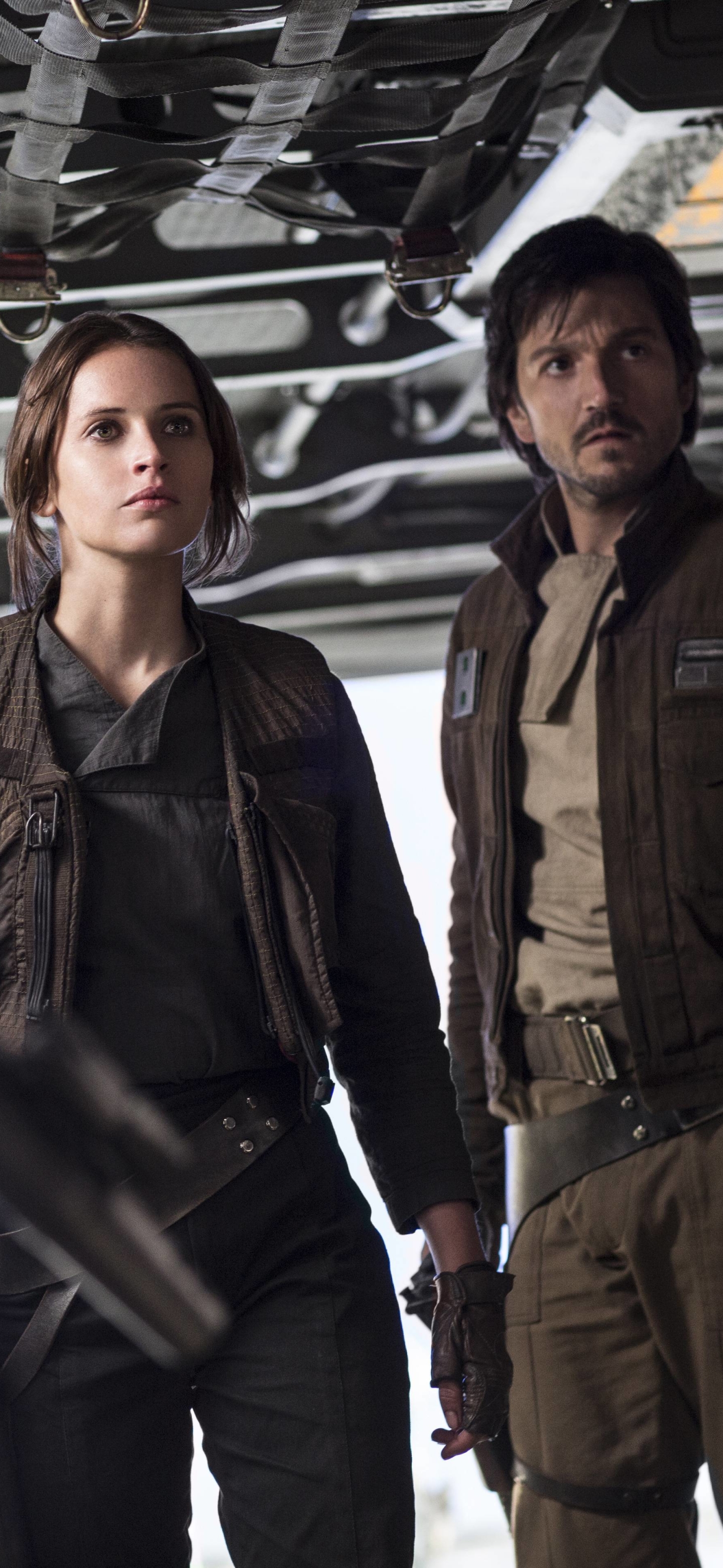 Download mobile wallpaper Star Wars, Movie, Rogue One: A Star Wars Story, Felicity Jones, Jyn Erso, Diego Luna, Cassein Willix for free.