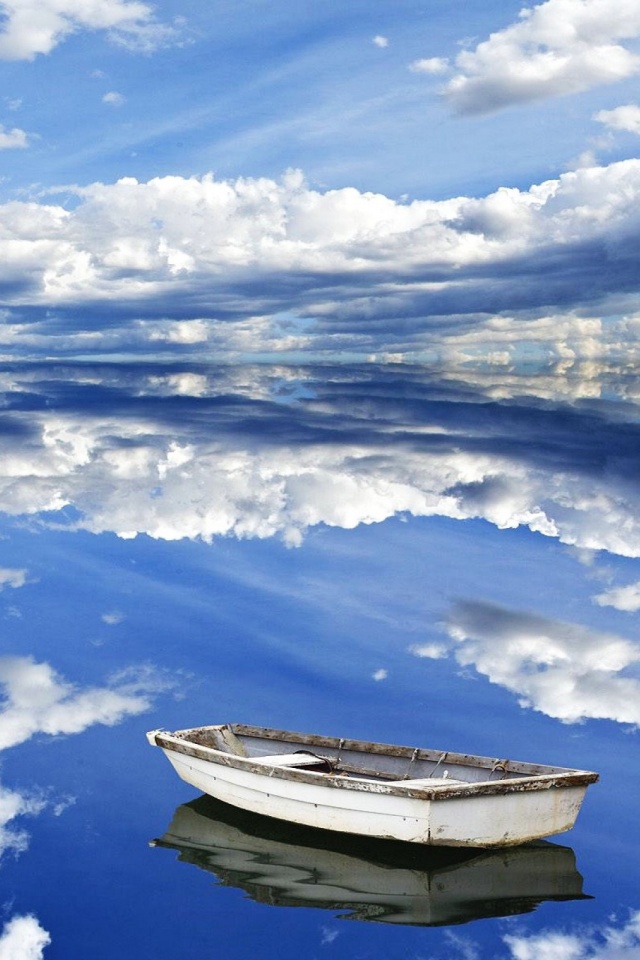 Download mobile wallpaper Water, Reflection, Boat, Cloud, Vehicles for free.