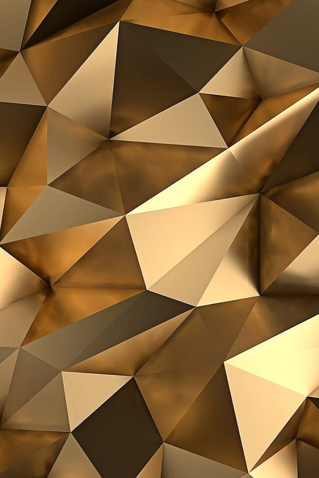 Handy-Wallpaper Abstrakt, Gold, Dreieck, Geometrie, Geometrische Formen kostenlos herunterladen.