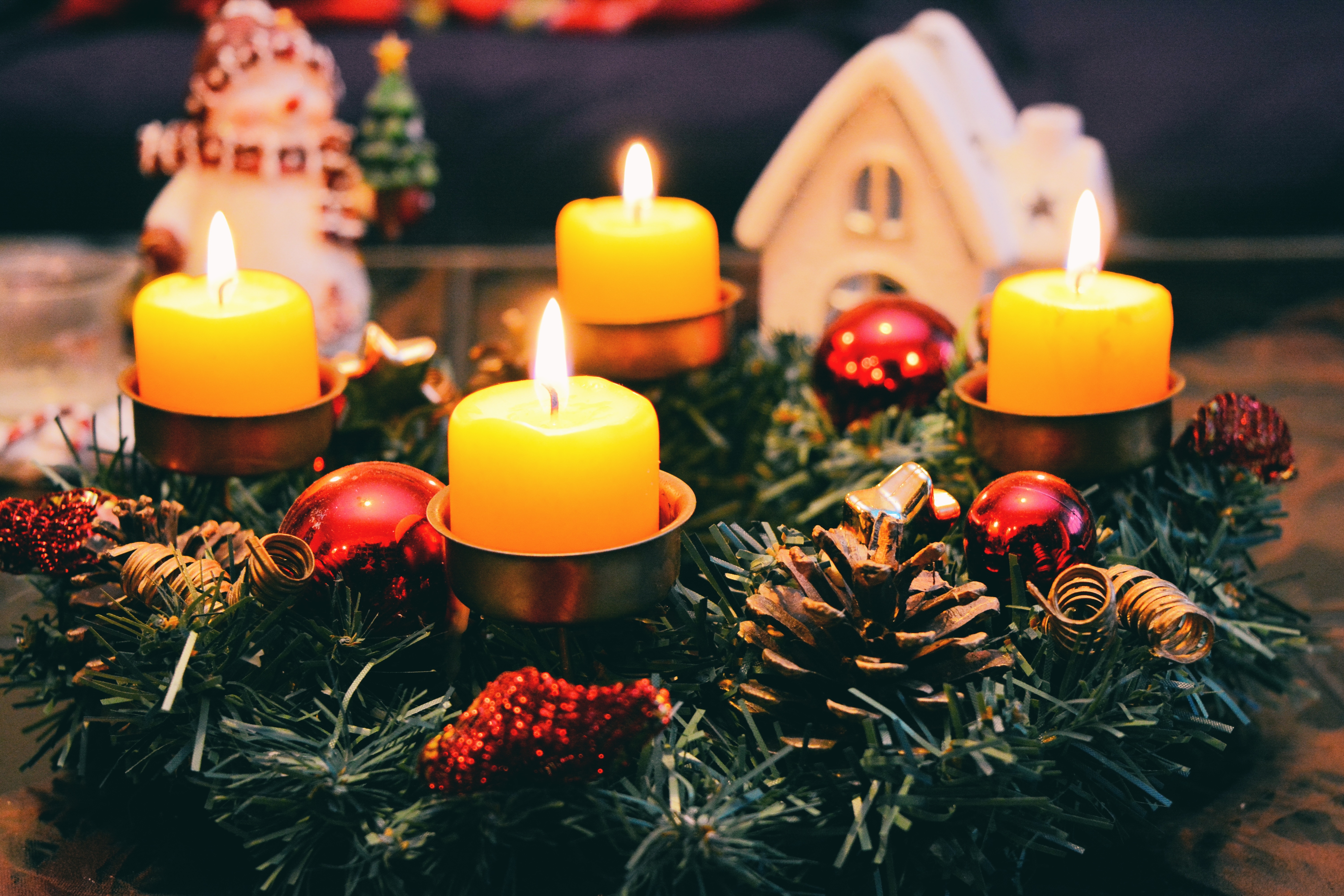 candles, holidays, cones, christmas, spruce, fir cellphone