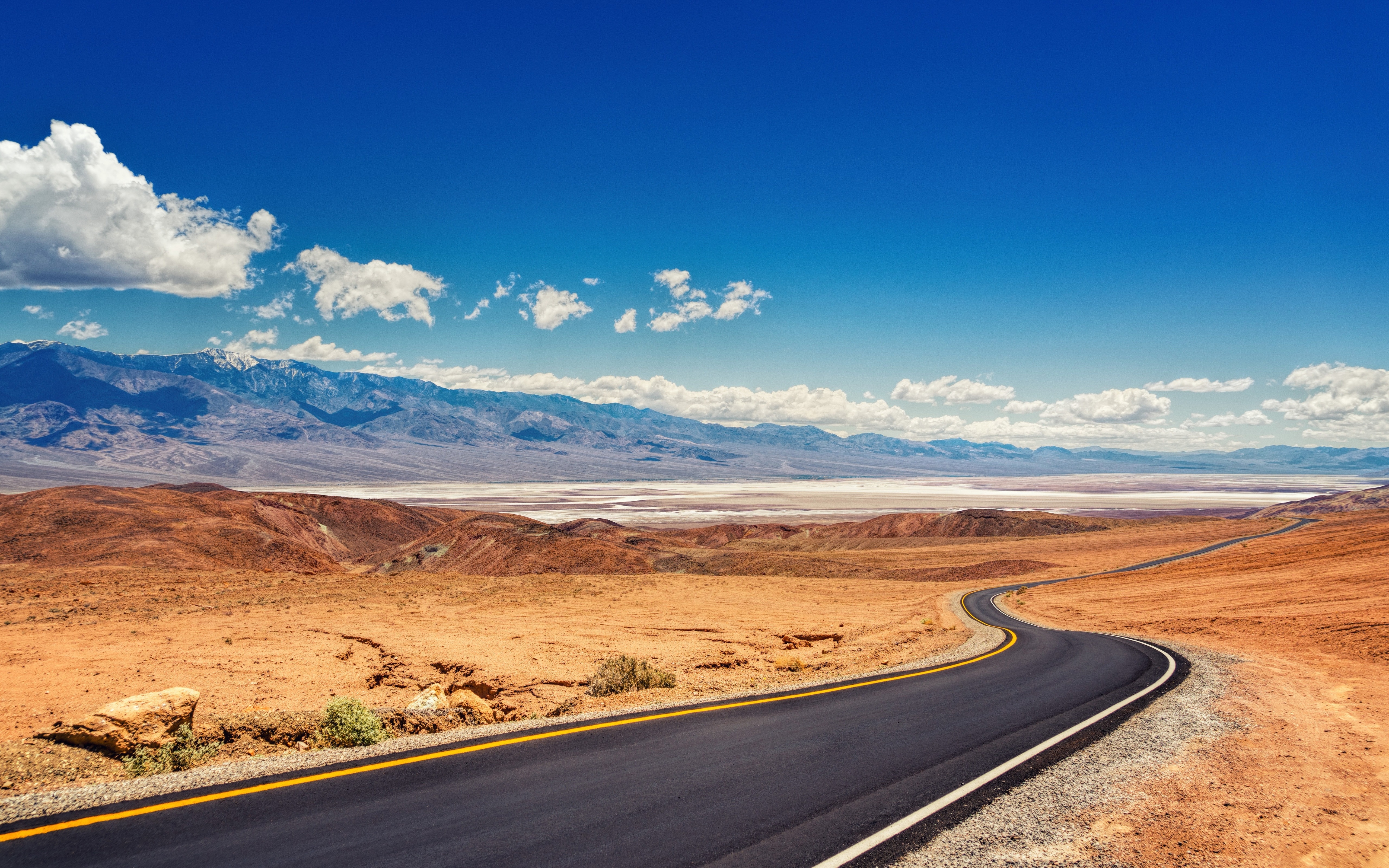 Download mobile wallpaper Landscape, Nature, Sky, Desert, Road, Man Made for free.