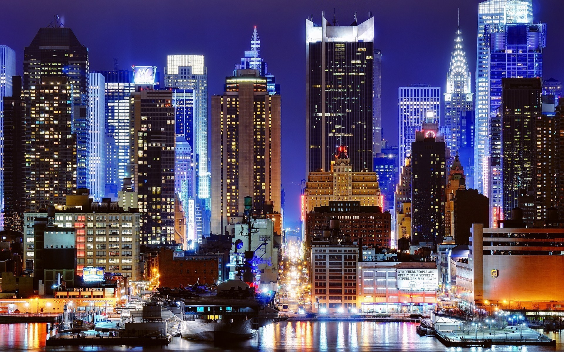 Free download wallpaper Cities, Landscape, Night on your PC desktop