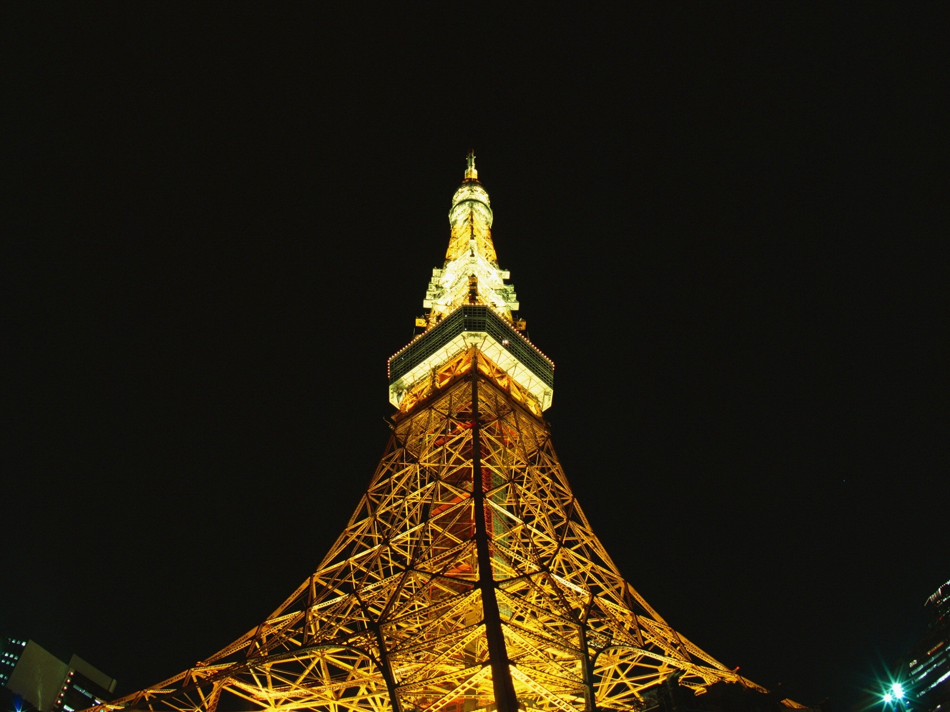 Handy-Wallpaper Licht, Nacht, Menschengemacht, Tokyo Turm kostenlos herunterladen.